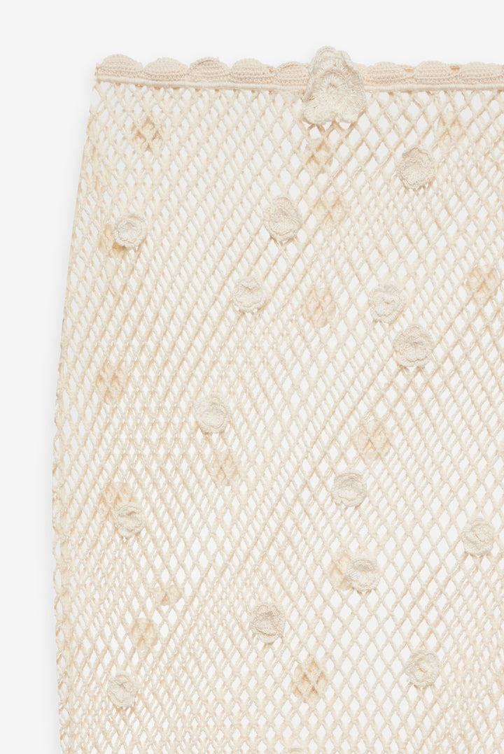 Betty Bouquet Knit Midi Skirt — Ivory Product Image