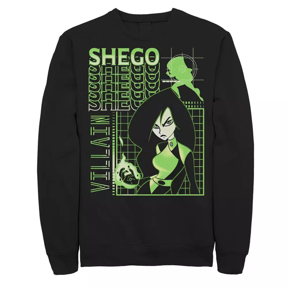 Men's Dinsy's Kim Possible Villain Shego Spy Techware Sweatshirt, Size: Large, Black Product Image
