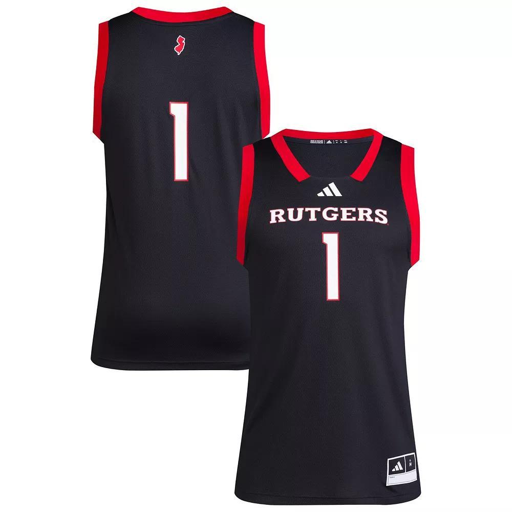 Men's adidas #1 Black Rutgers Scarlet Knights Replica Swingman Jersey, Size: XL Product Image