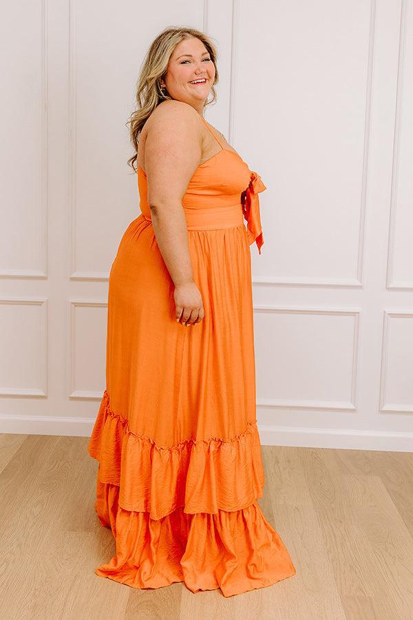 Coconut Grove Maxi Dress in Orange Curves Product Image