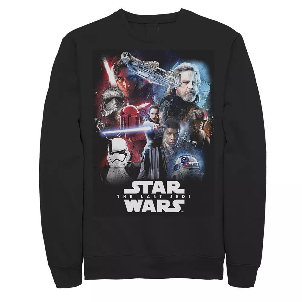 Mens Star Wars Last Jedi Paint Collage Poster Sweatshirt Product Image