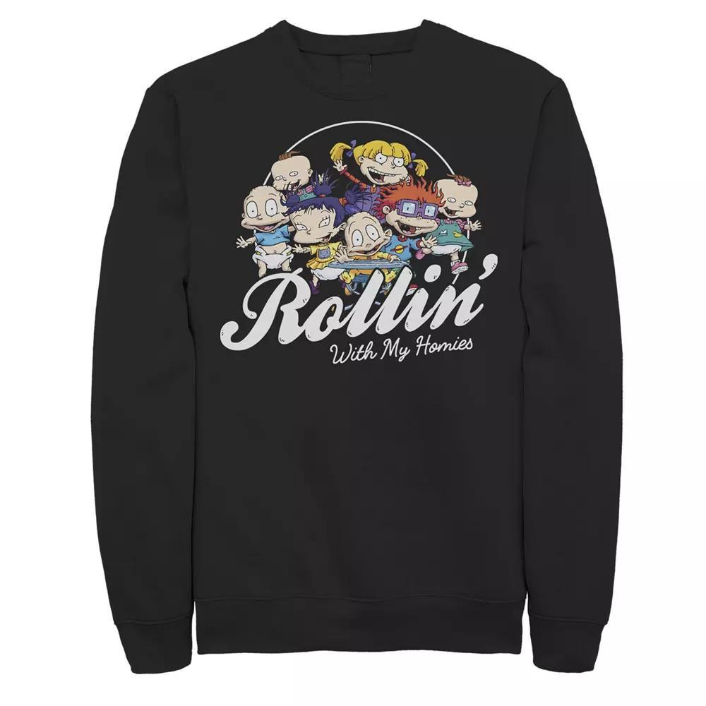 Men's Rugrats Group Rollin' With My Homies Fleece, Size: 3XL, Black Product Image