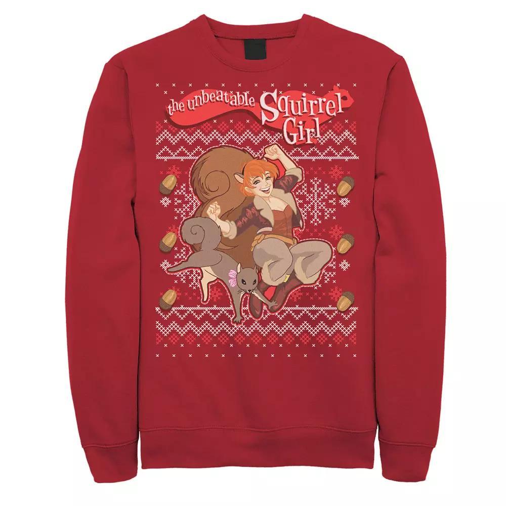 Men's Marvel Squirrel Girl Ugly Christmas Fleece, Size: XL, Red Product Image