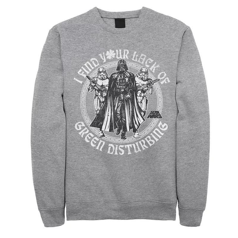 Men's Star Wars Vader Lack of Luck Sweatshirt, Size: Small, Athletic Grey Product Image