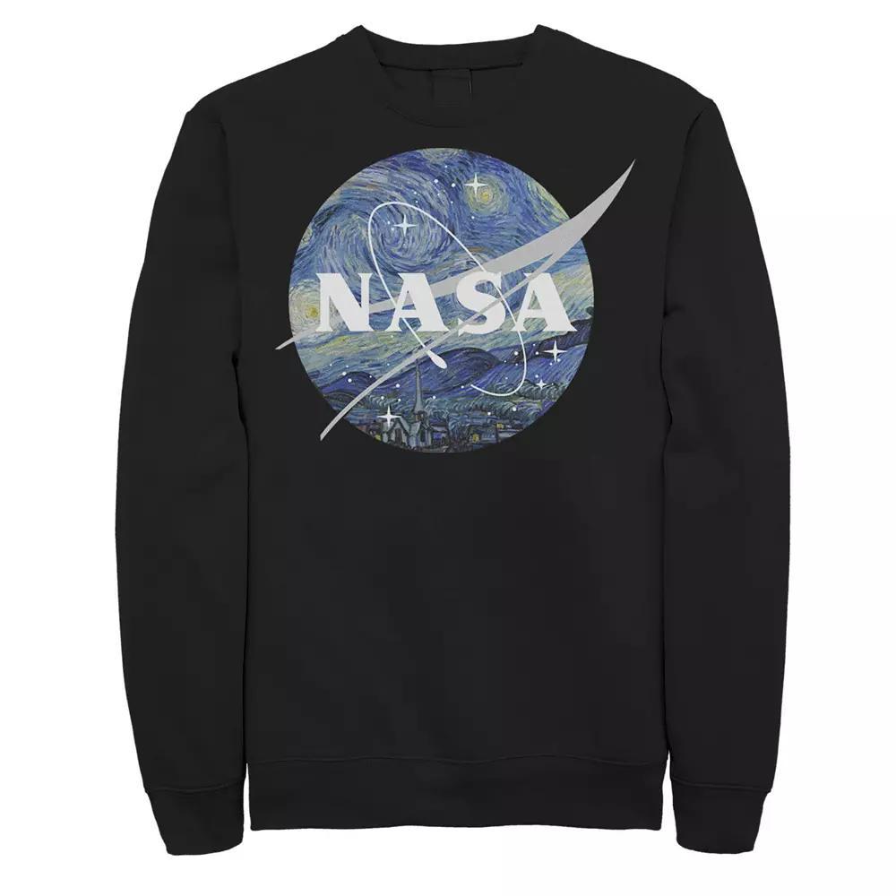 Men's NASA Starry Night Classic Chevron Logo Sweatshirt, Size: Large, Black Product Image