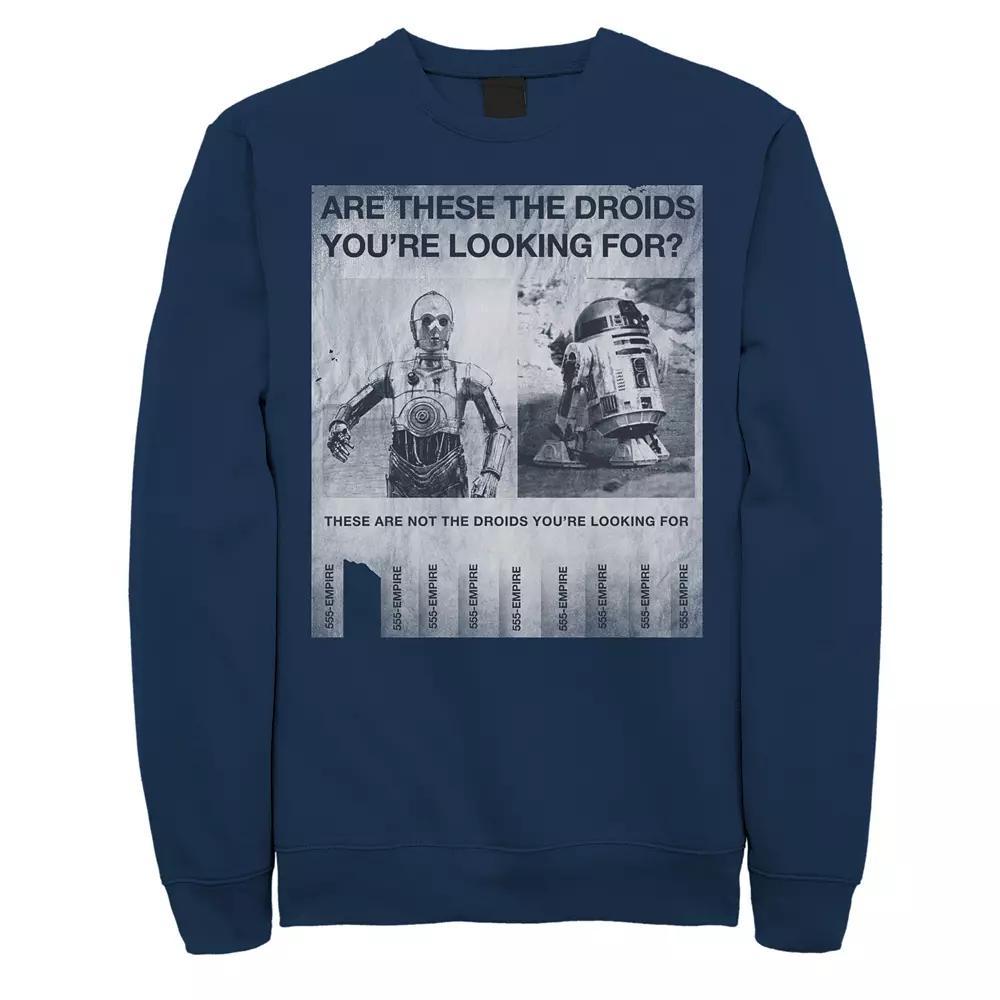 Men's Star Wars Droid Sweatshirt, Size: Medium, Blue Product Image