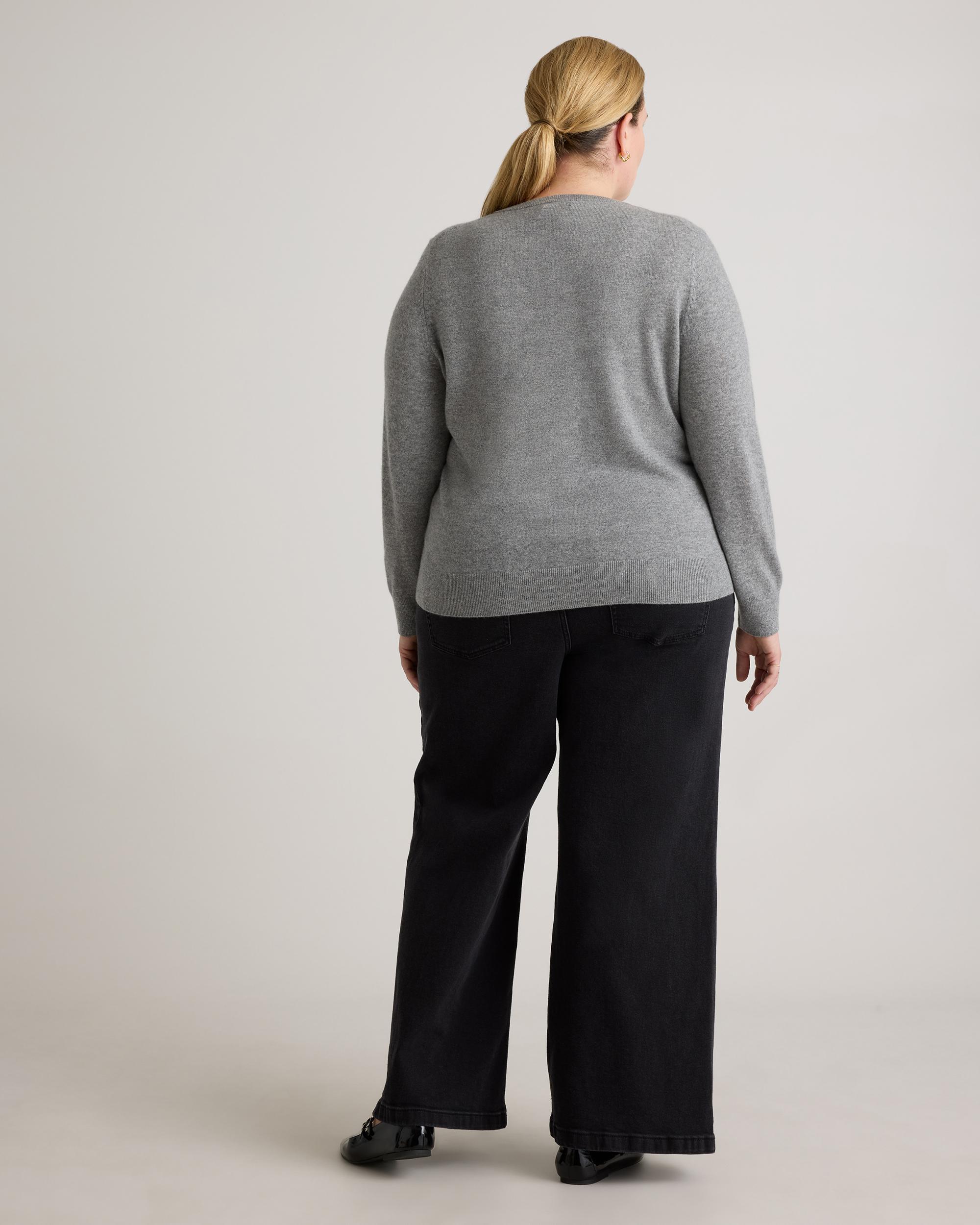 Mongolian Cashmere V-Neck Sweater - Plus Size Product Image