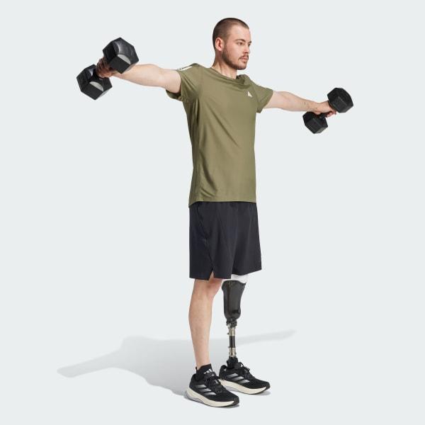 Mens adidas Own The Run Short Sleeve Tee Aurora Red Product Image