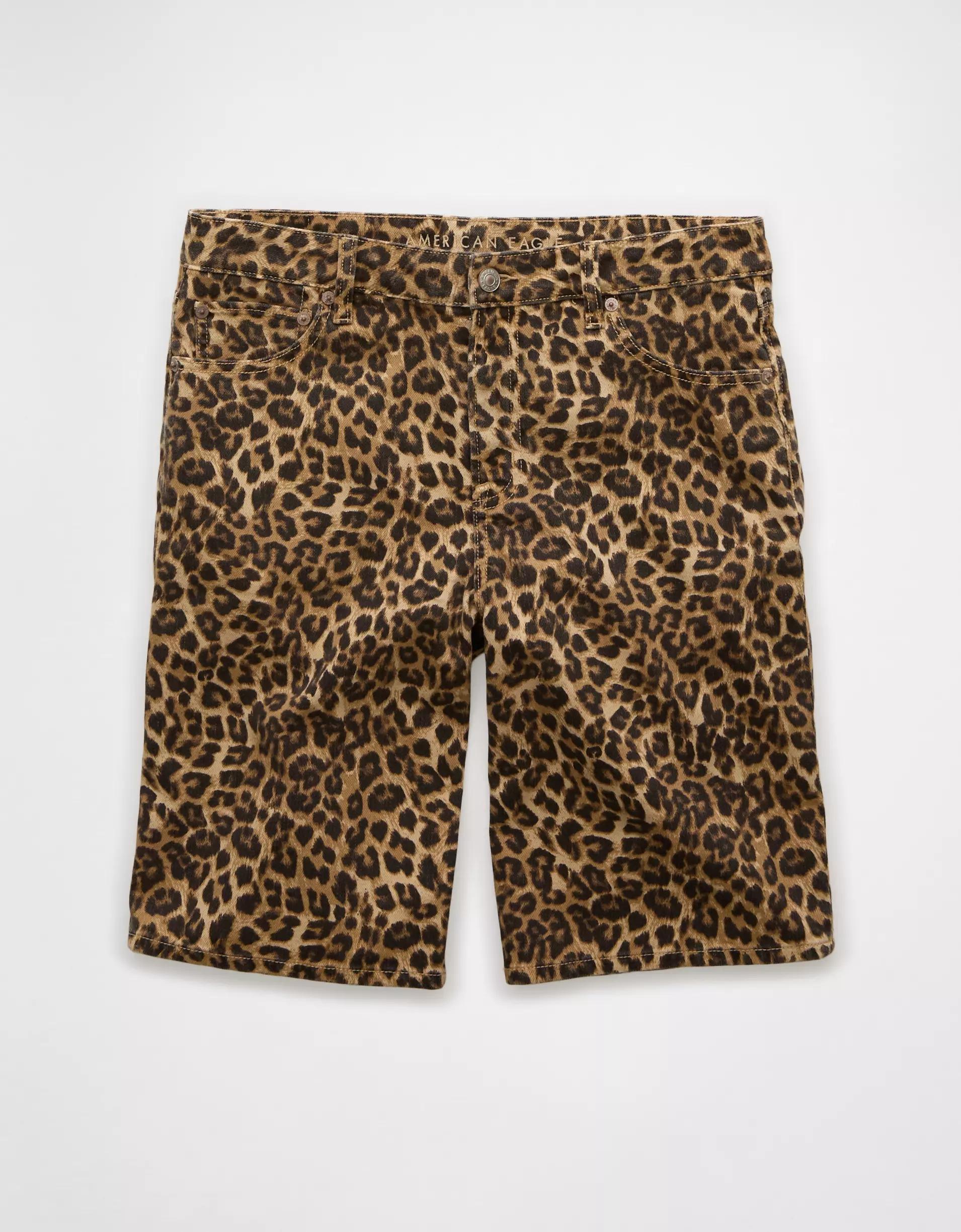 AE 11" Dreamy Drape Stretch Leopard High-Waisted Short Product Image