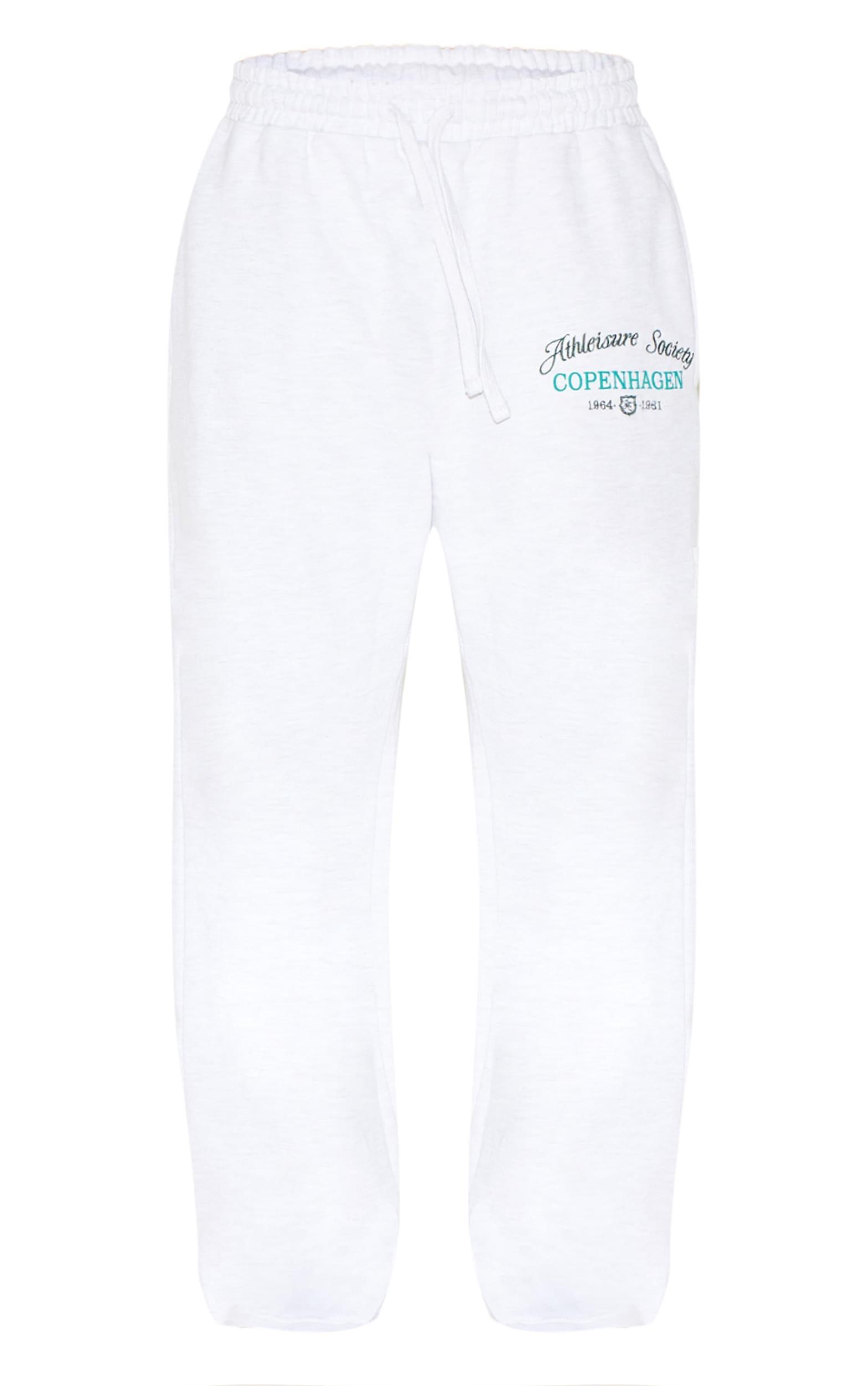 Ash Grey Premium New York Embroidered Straight Leg Sweatpant Product Image