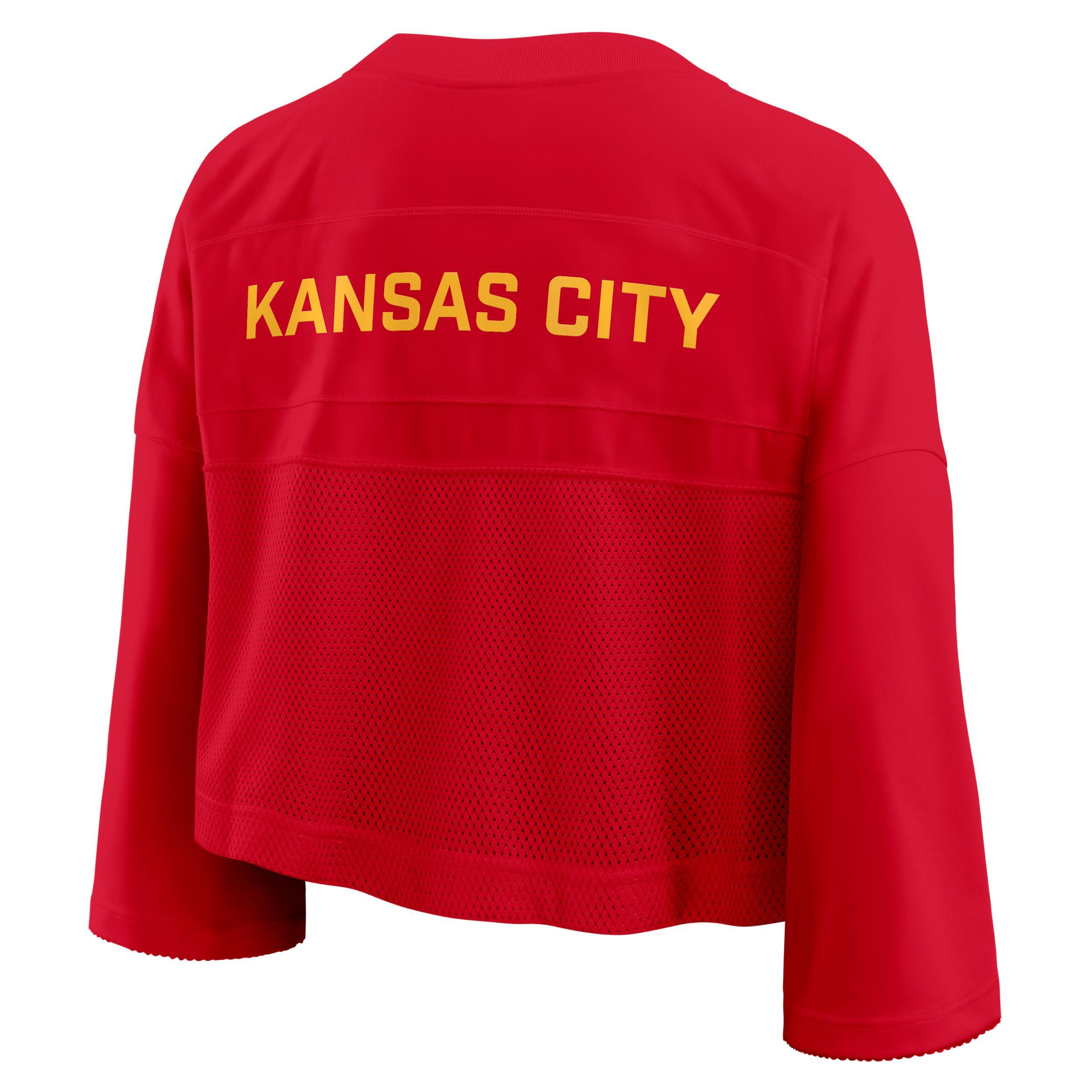 Kansas City Chiefs Wide Receiver Jersey Fashion Women's Nike Dri-FIT NFL Cropped Top Product Image