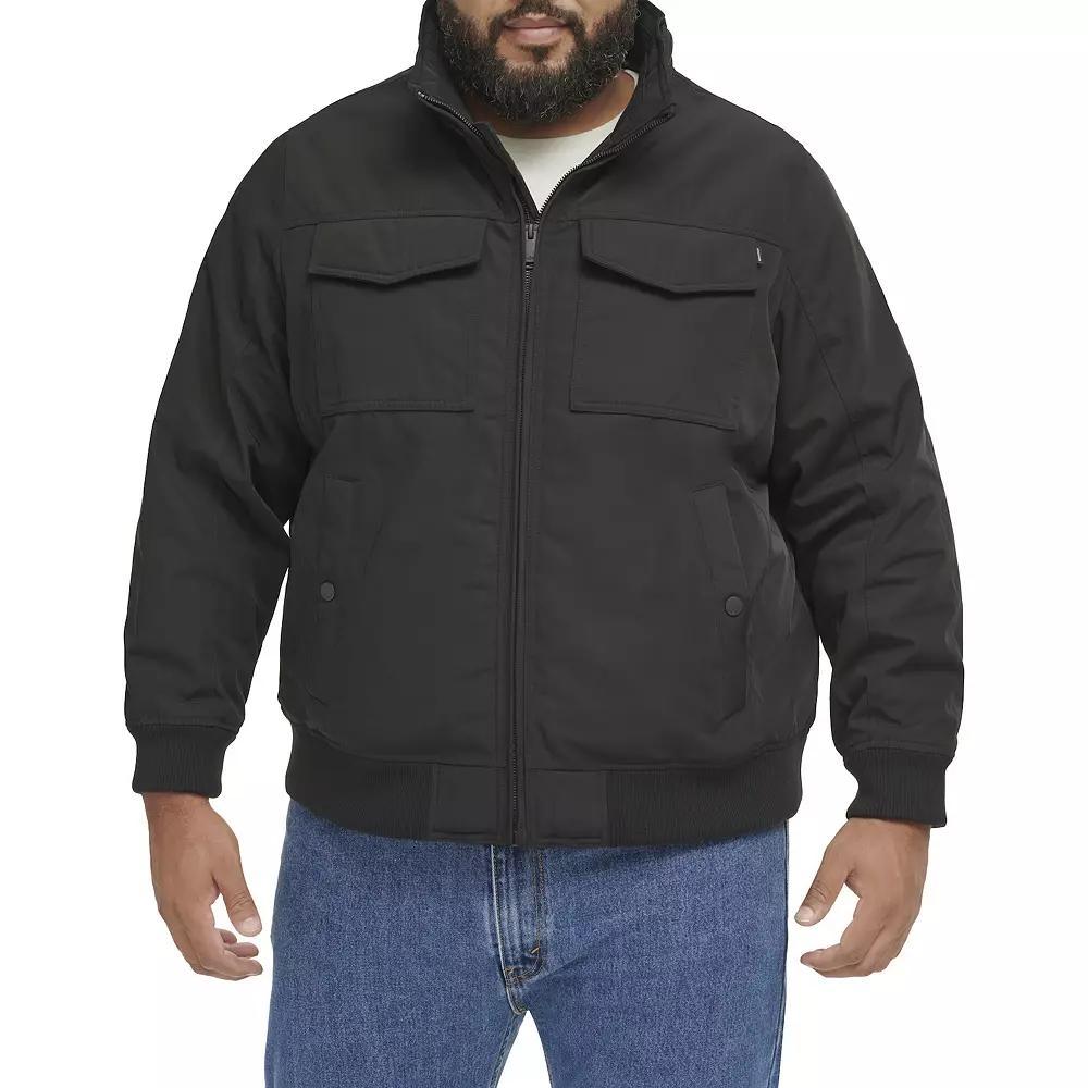 Big & Tall Dockers® Polytwill 2 Pocket Bomber Jacket, Men's, Size: 3XL Tall, Blue Product Image