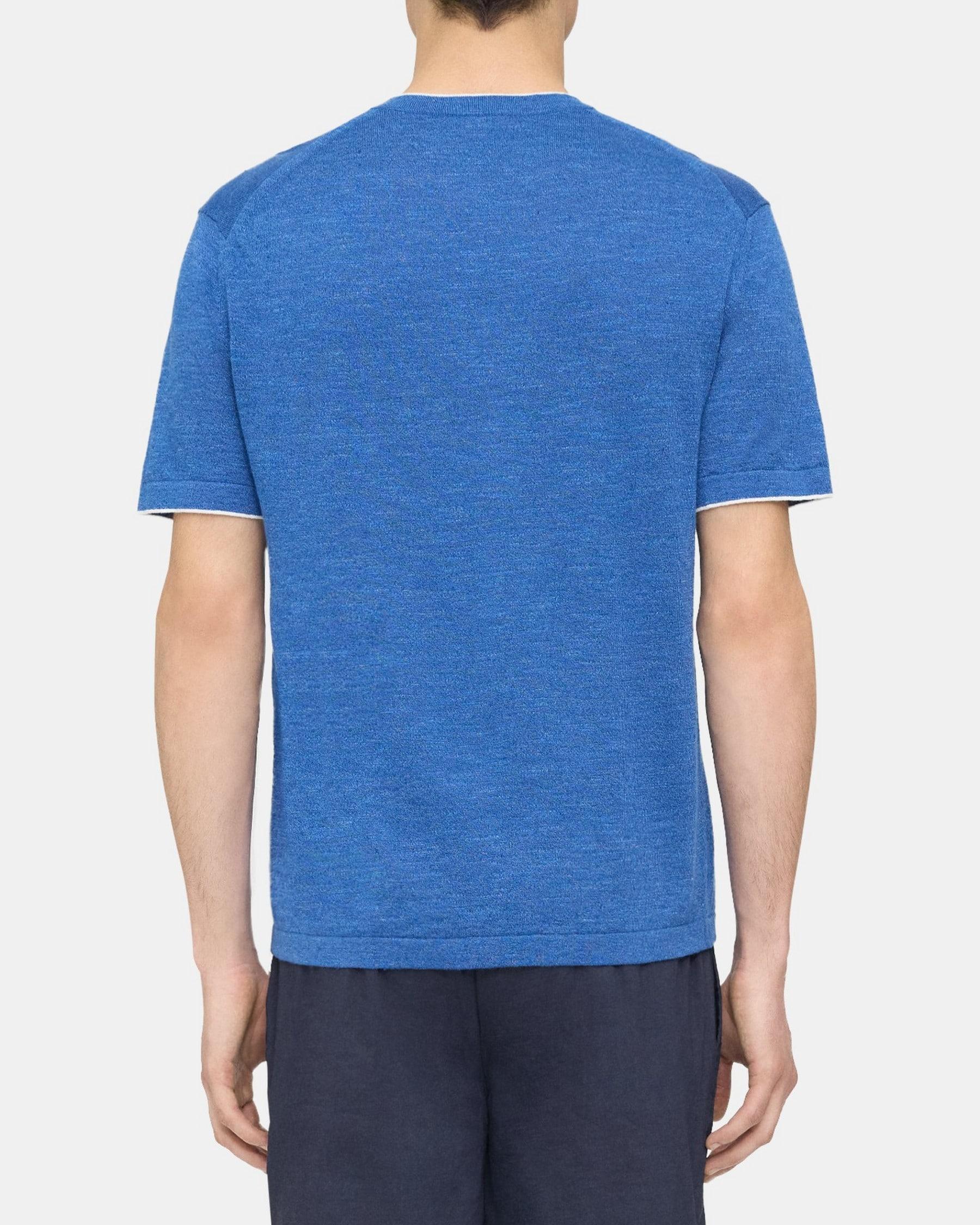 Short-Sleeve Tee in Cotton-Linen Product Image