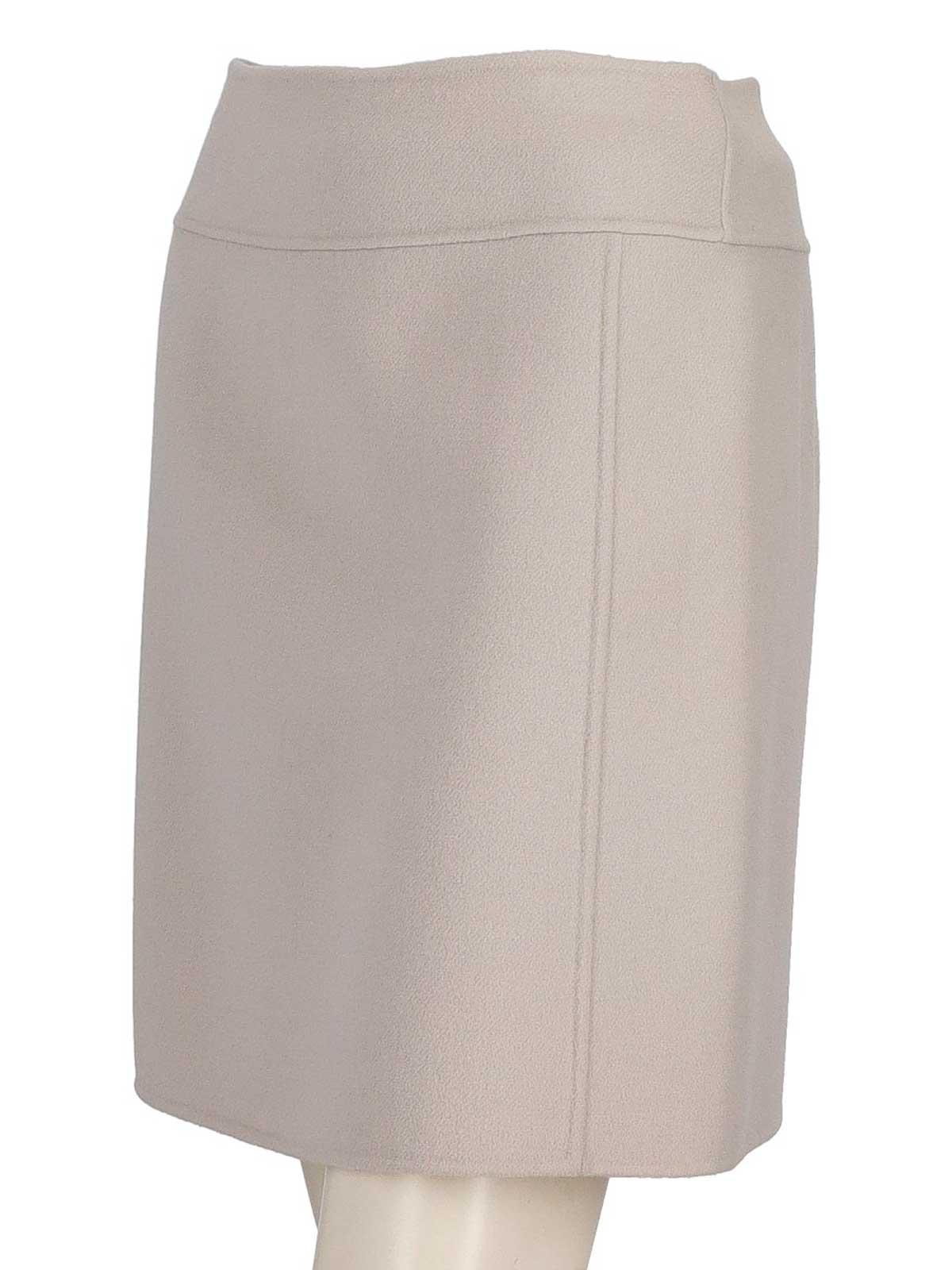 MAX MARA Virgin Wool Mini Skirt In Light Grey Product Image