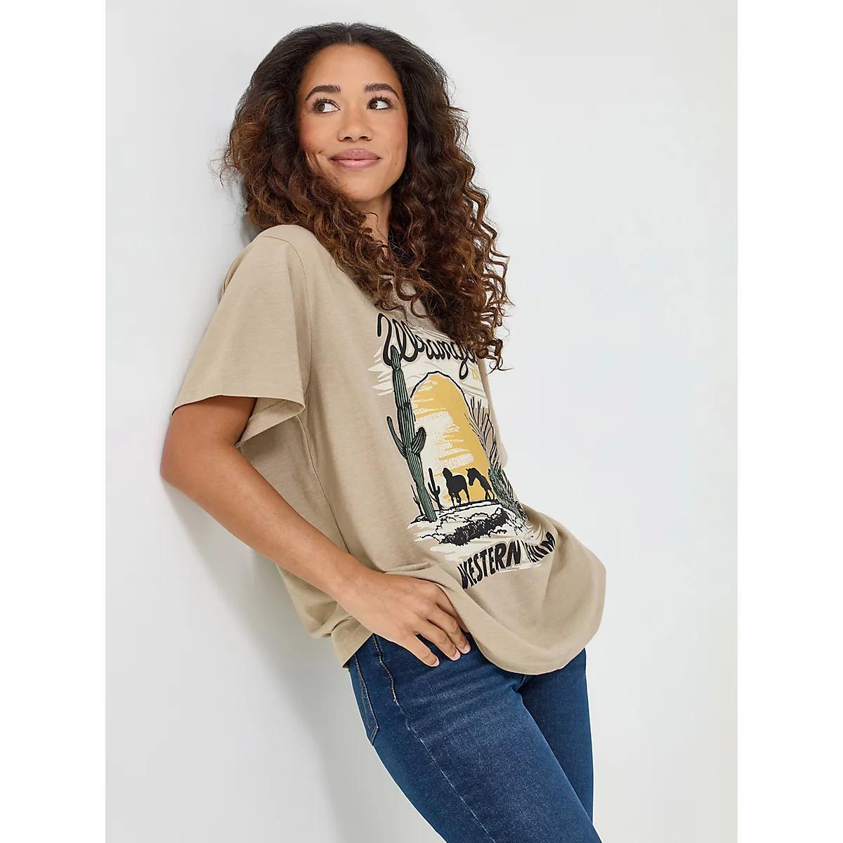 Women's Western Girlfriend Tee in Trenchcoat Product Image