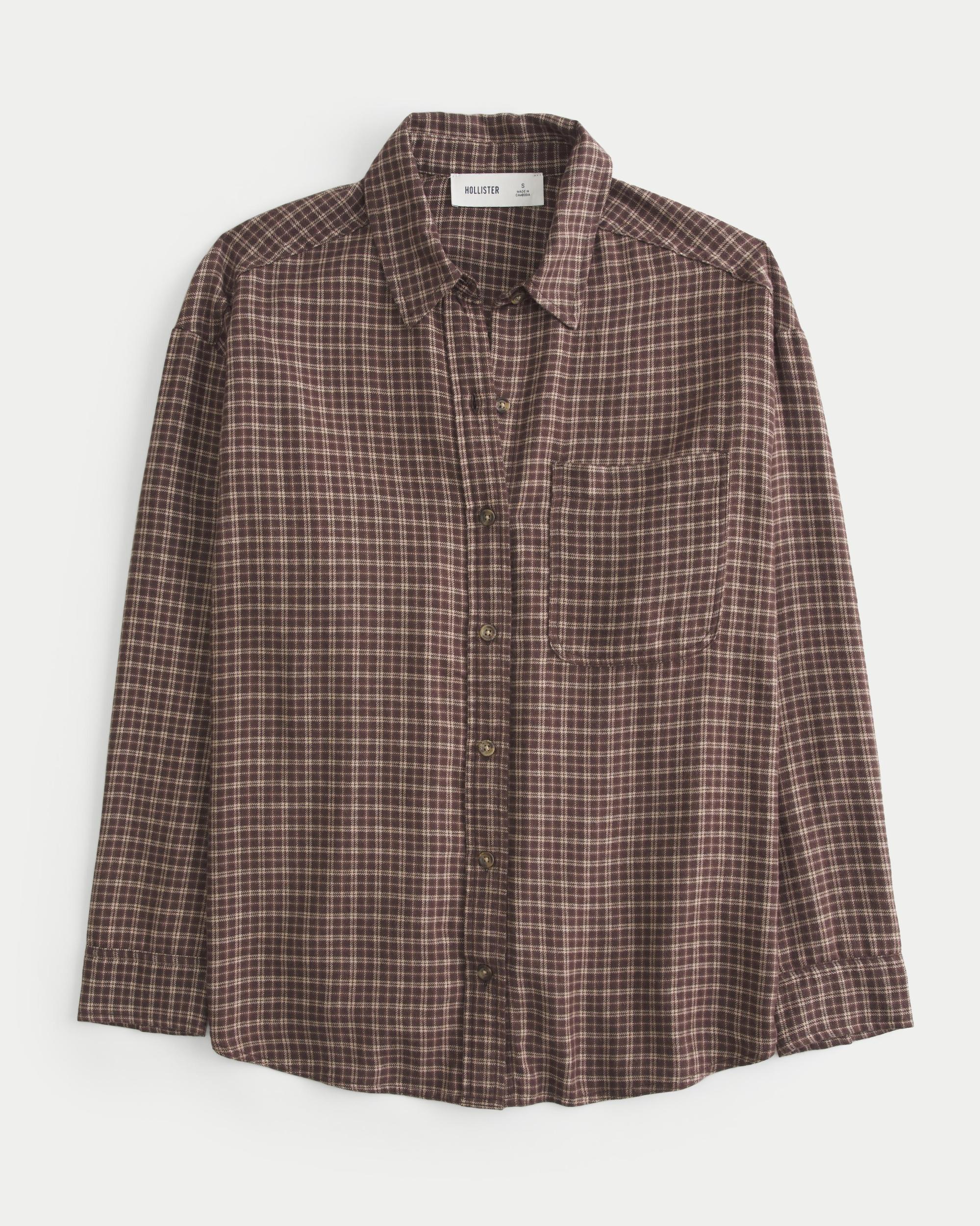 Oversized Flannel Shirt Product Image