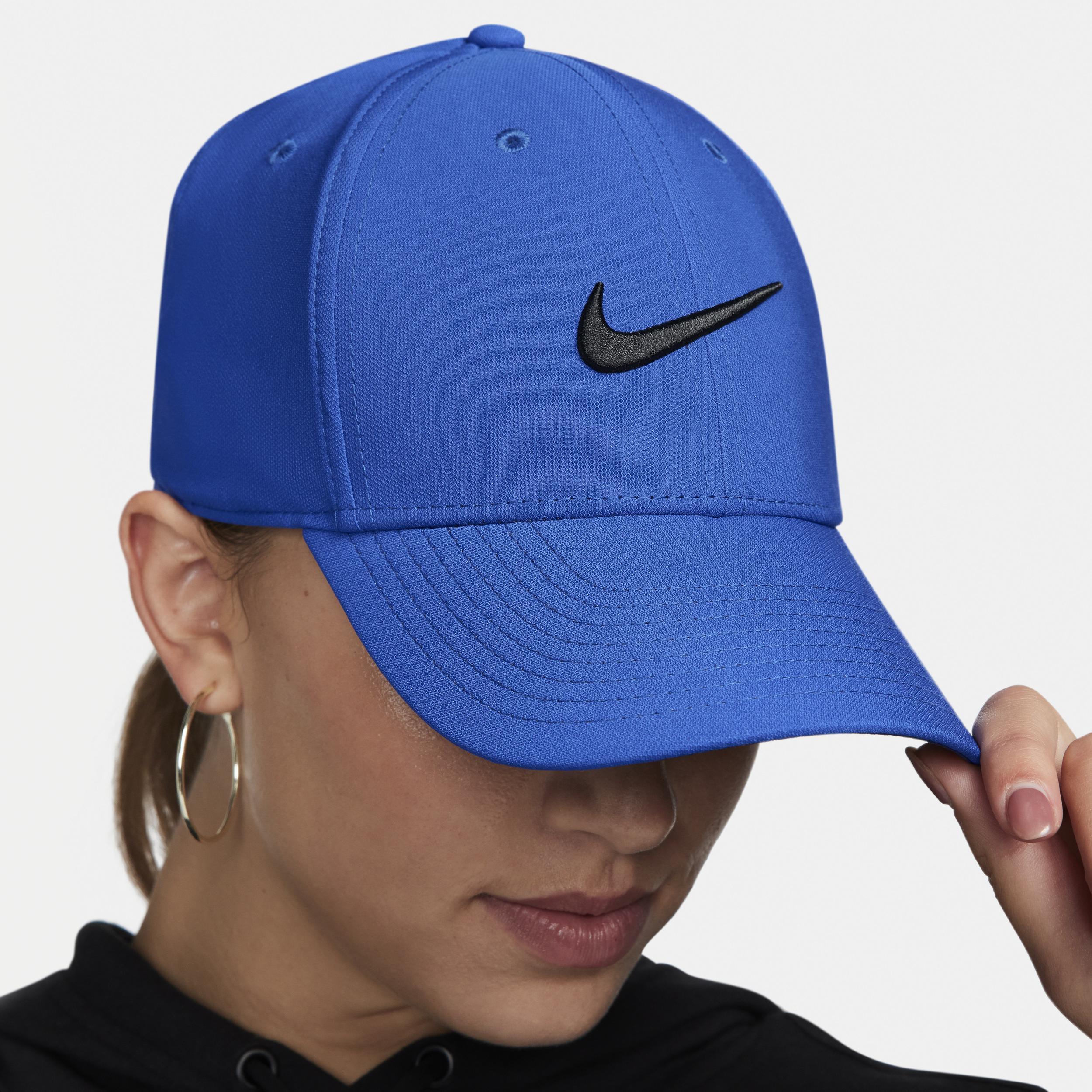 Mens Nike Dri-Fit Club Structured Swoosh Cap Black Navy Product Image