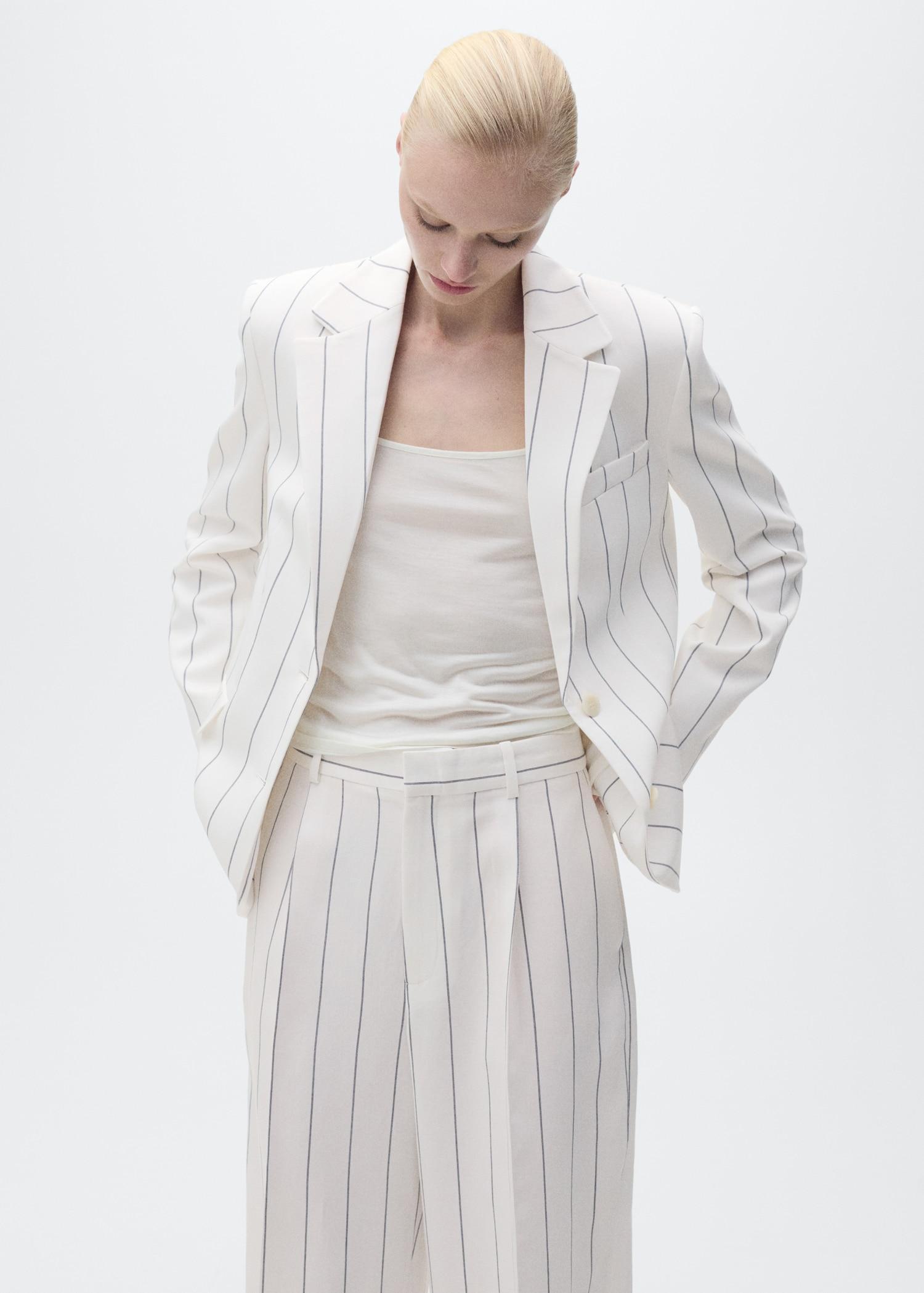 Striped suit pants - Women | MANGO USA Product Image