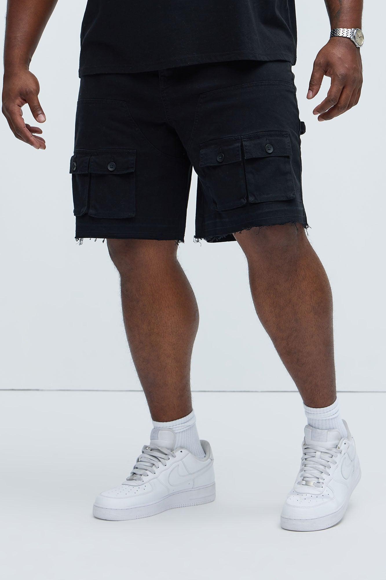 Marcus Cargo Relaxed Shorts - Black Product Image