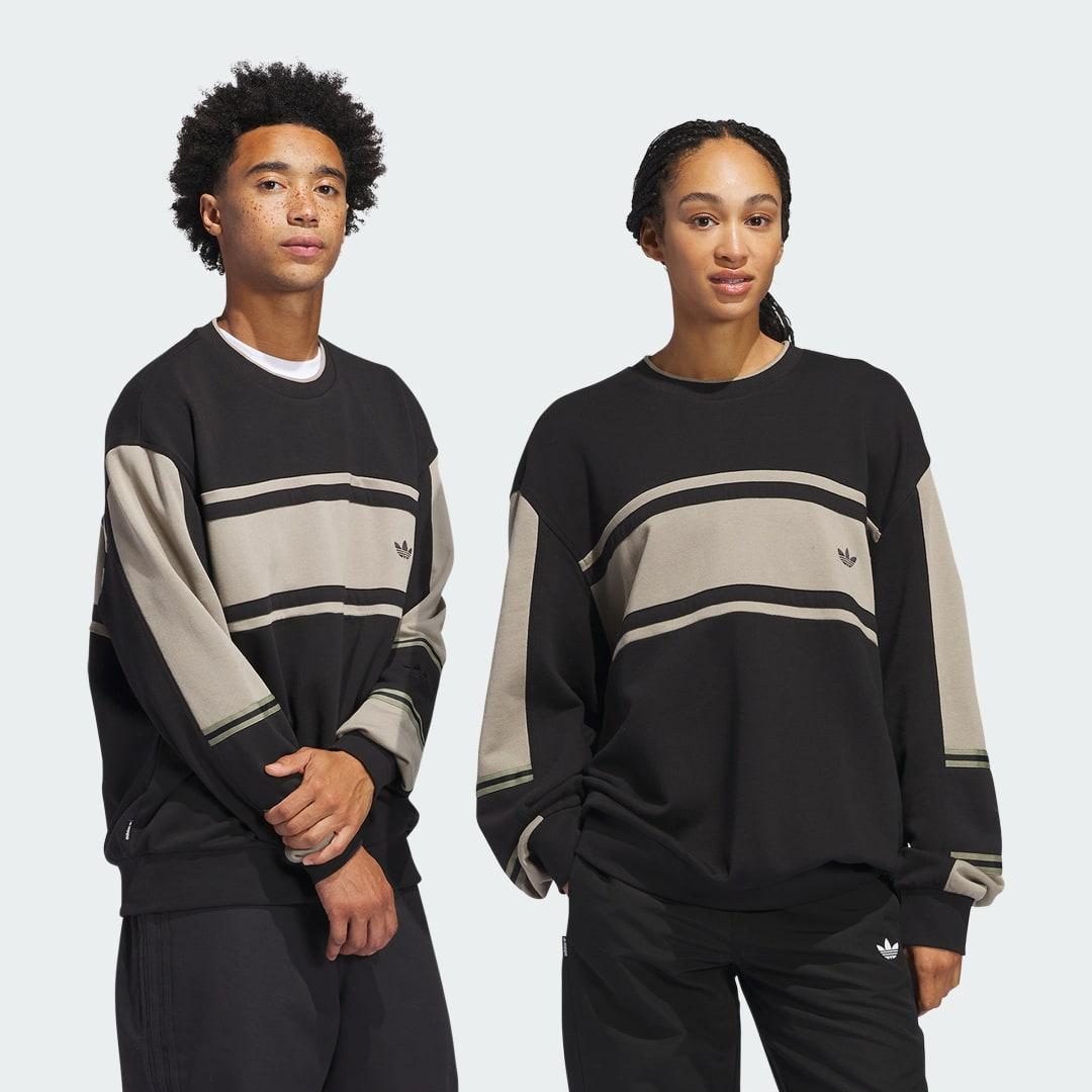 adidas Skateboarding Classic Crewneck Sweater (Gender Neutral) Black L Unisex Product Image