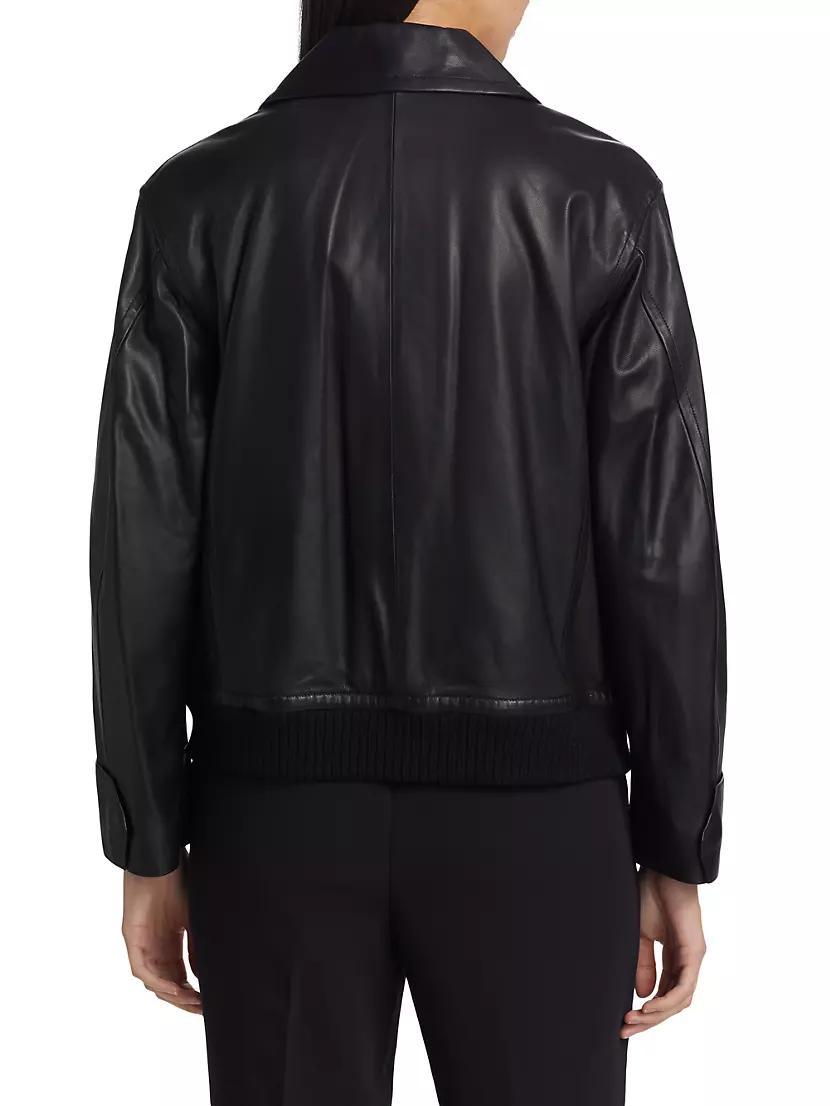 Leather Bomber Jacket Product Image