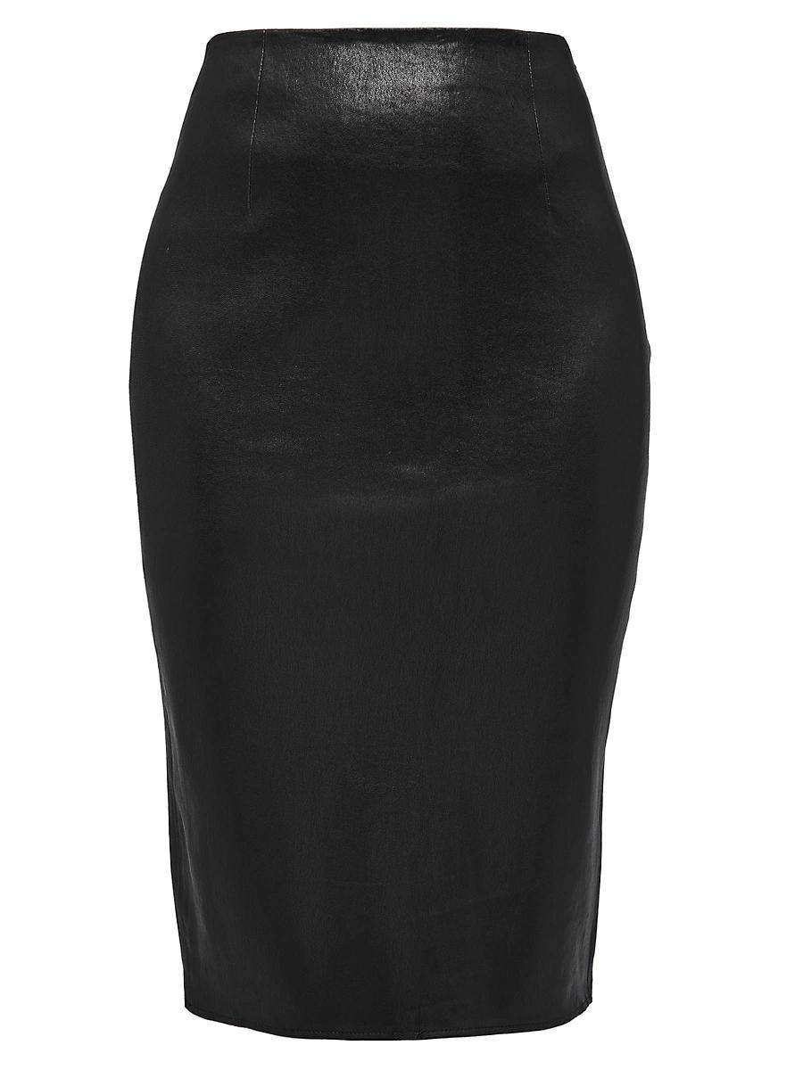 Womens Claude Stretch Leather Skirt Product Image