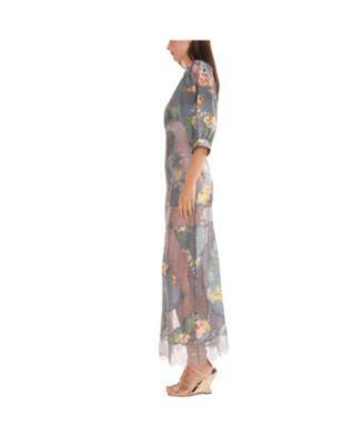 Silk Metallic Lace Dress Product Image