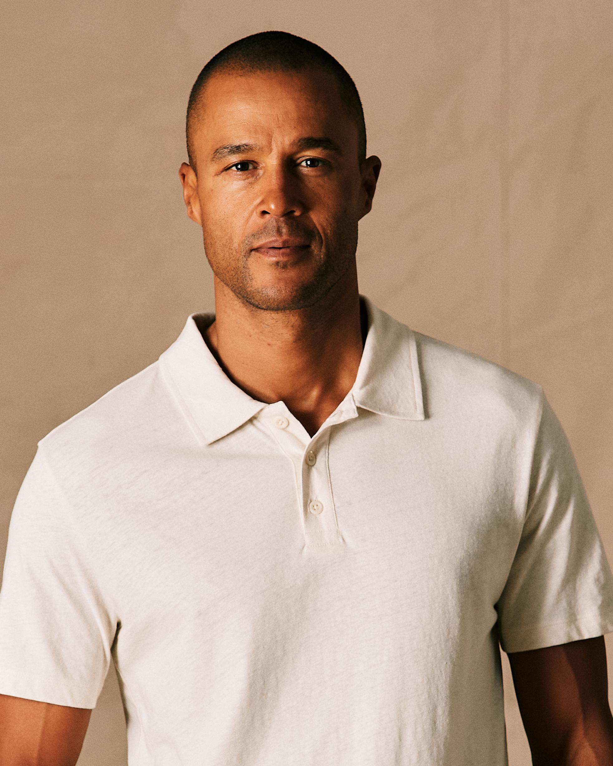 Cotton Hemp Polo Shirt Product Image