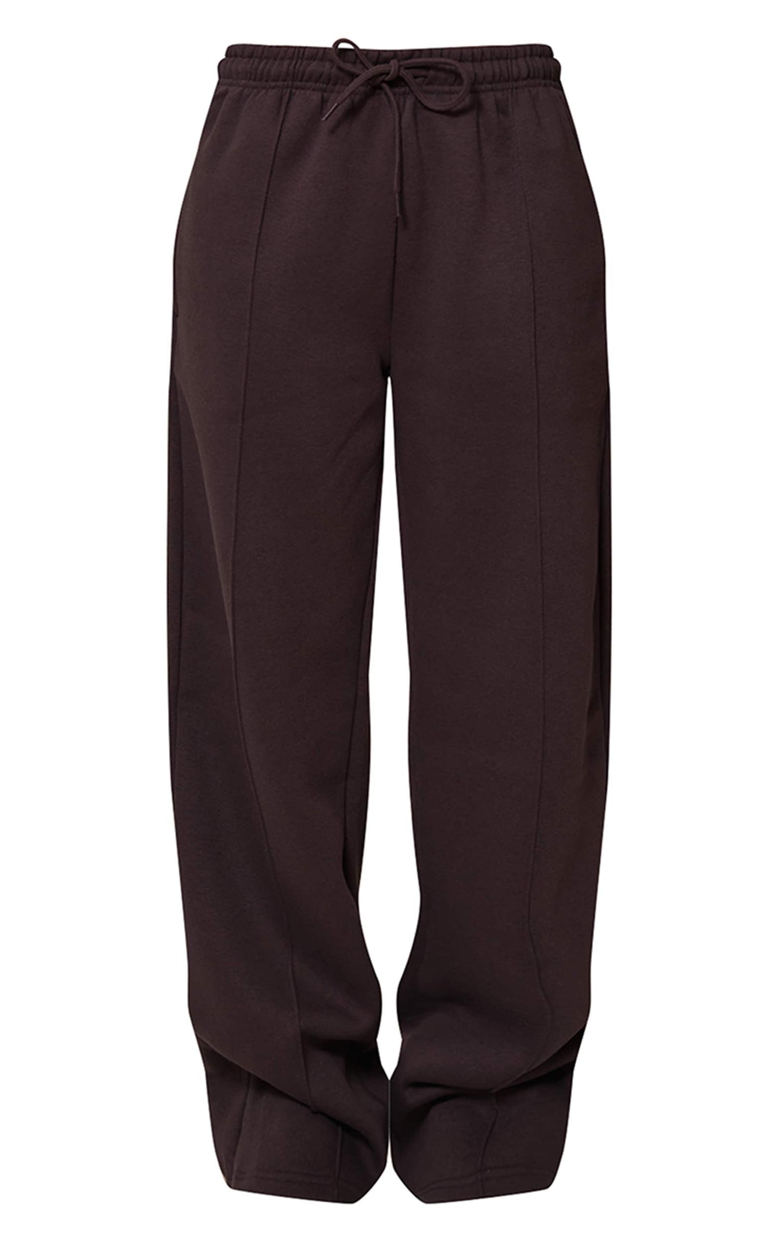 Charcoal Seam Detail Straight Leg Sweatpants Product Image