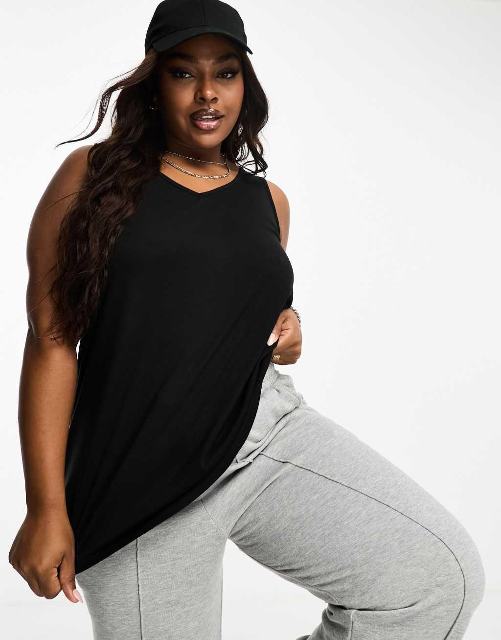 Yours tank top with cut out back Product Image