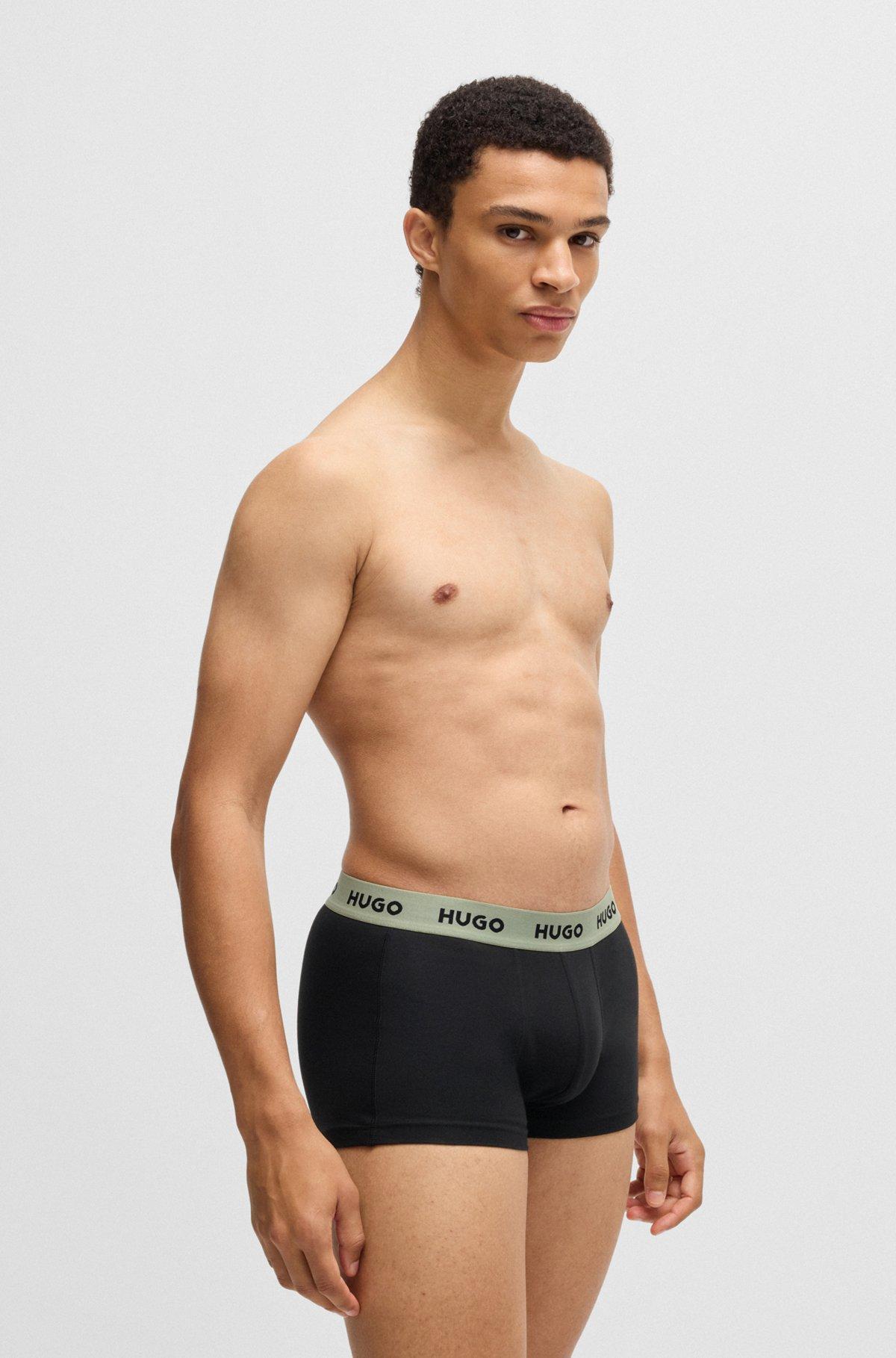 Three-pack of stretch-cotton trunks with logo waistbands Product Image