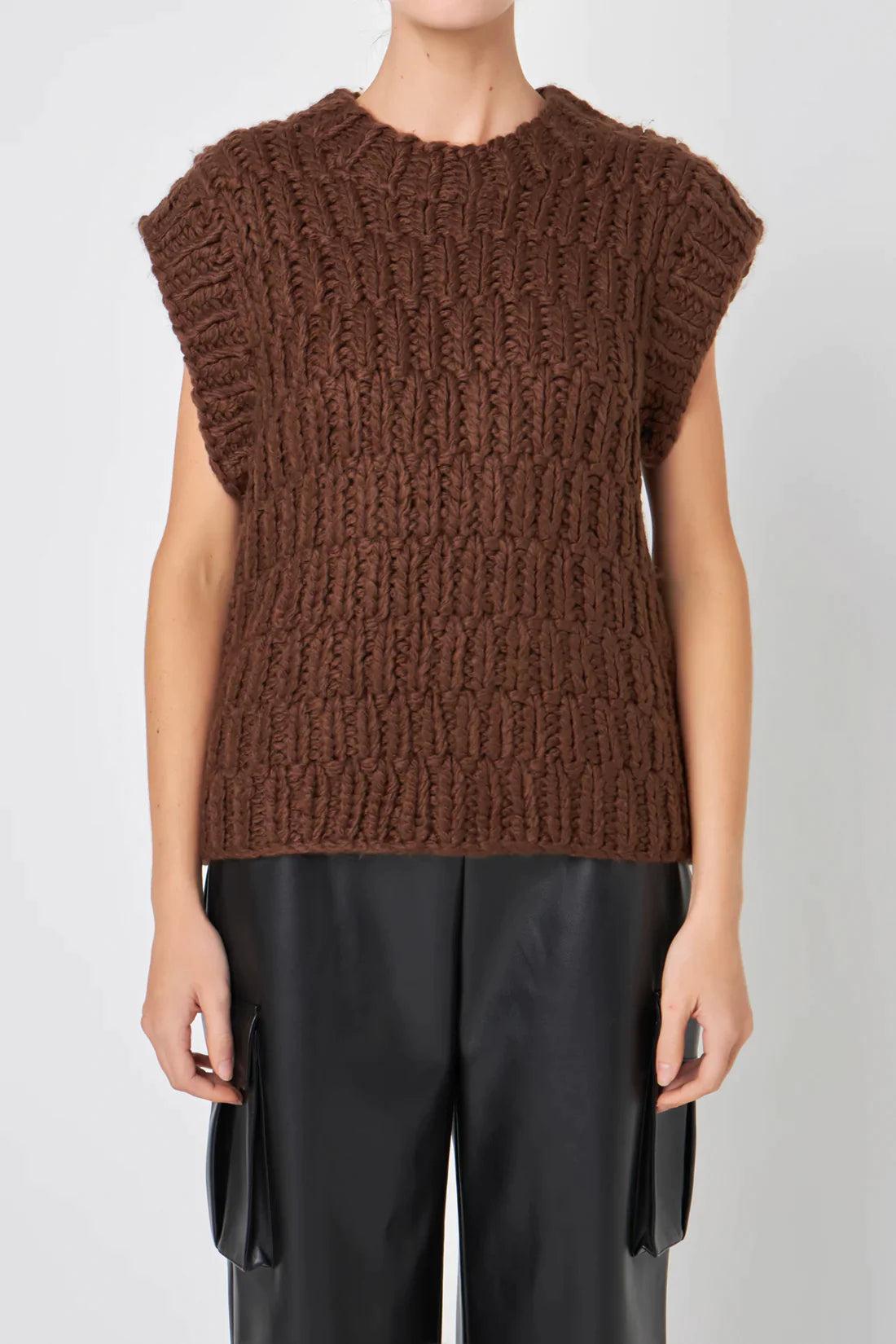 Tina Chunky Knit Vest Product Image