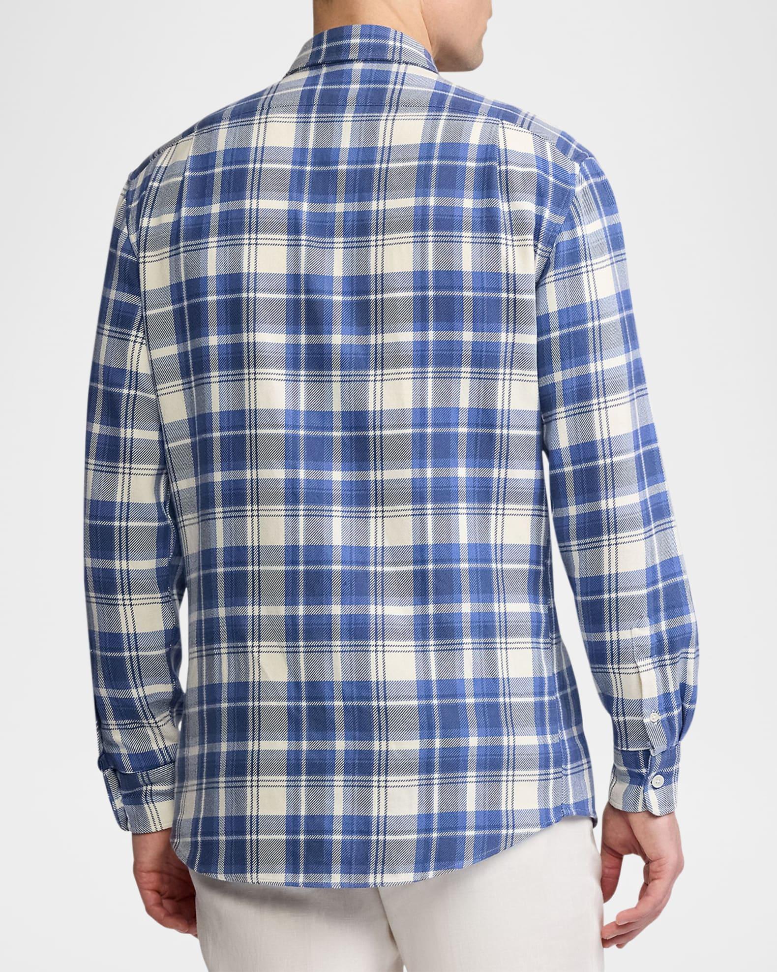 Men's Plaid Twill Sport Shirt Product Image