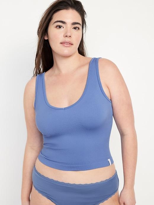 Rib-Knit Seamless Tank Top Product Image
