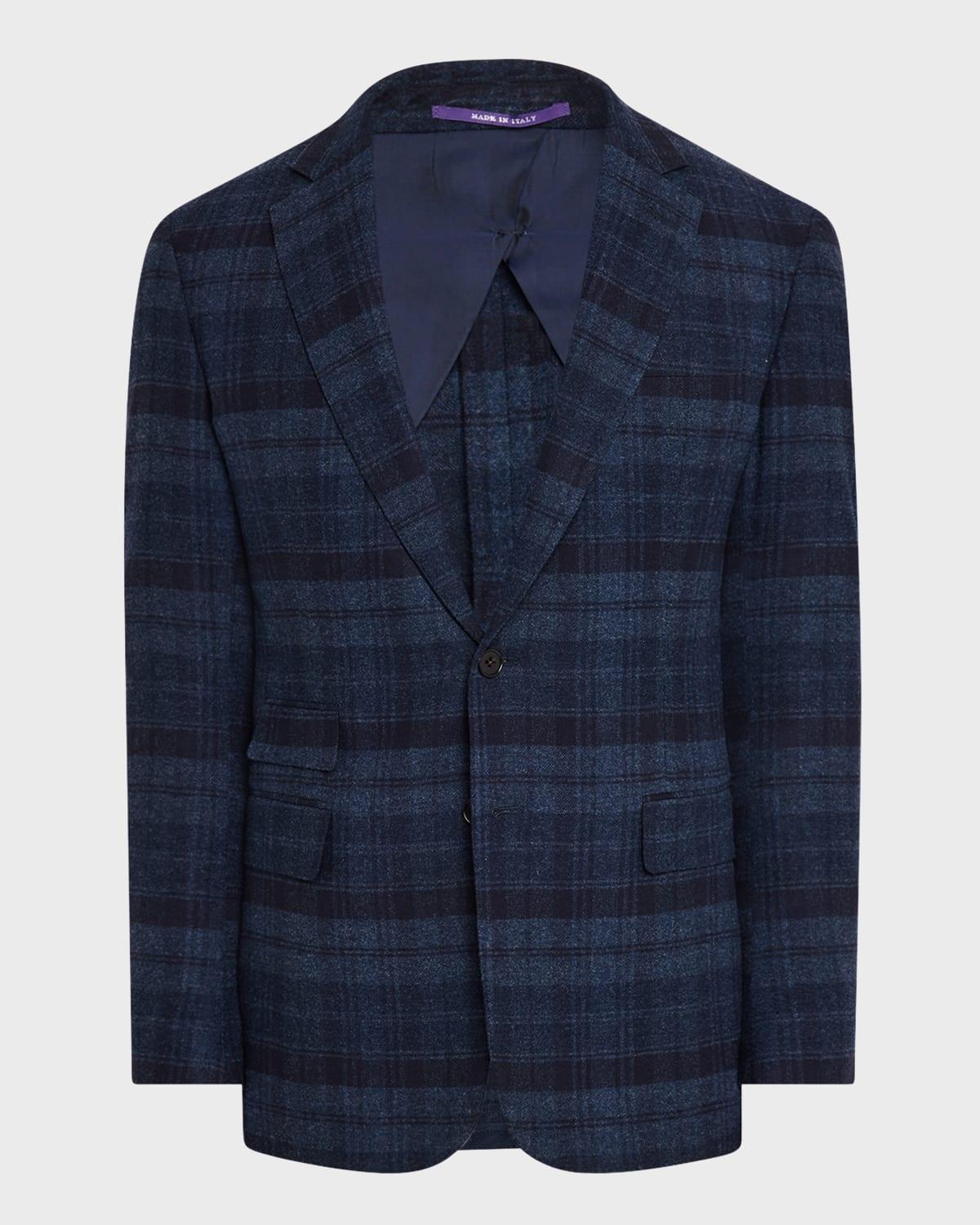 Mens Kent Hand-Tailored Plaid Sport Coat Product Image