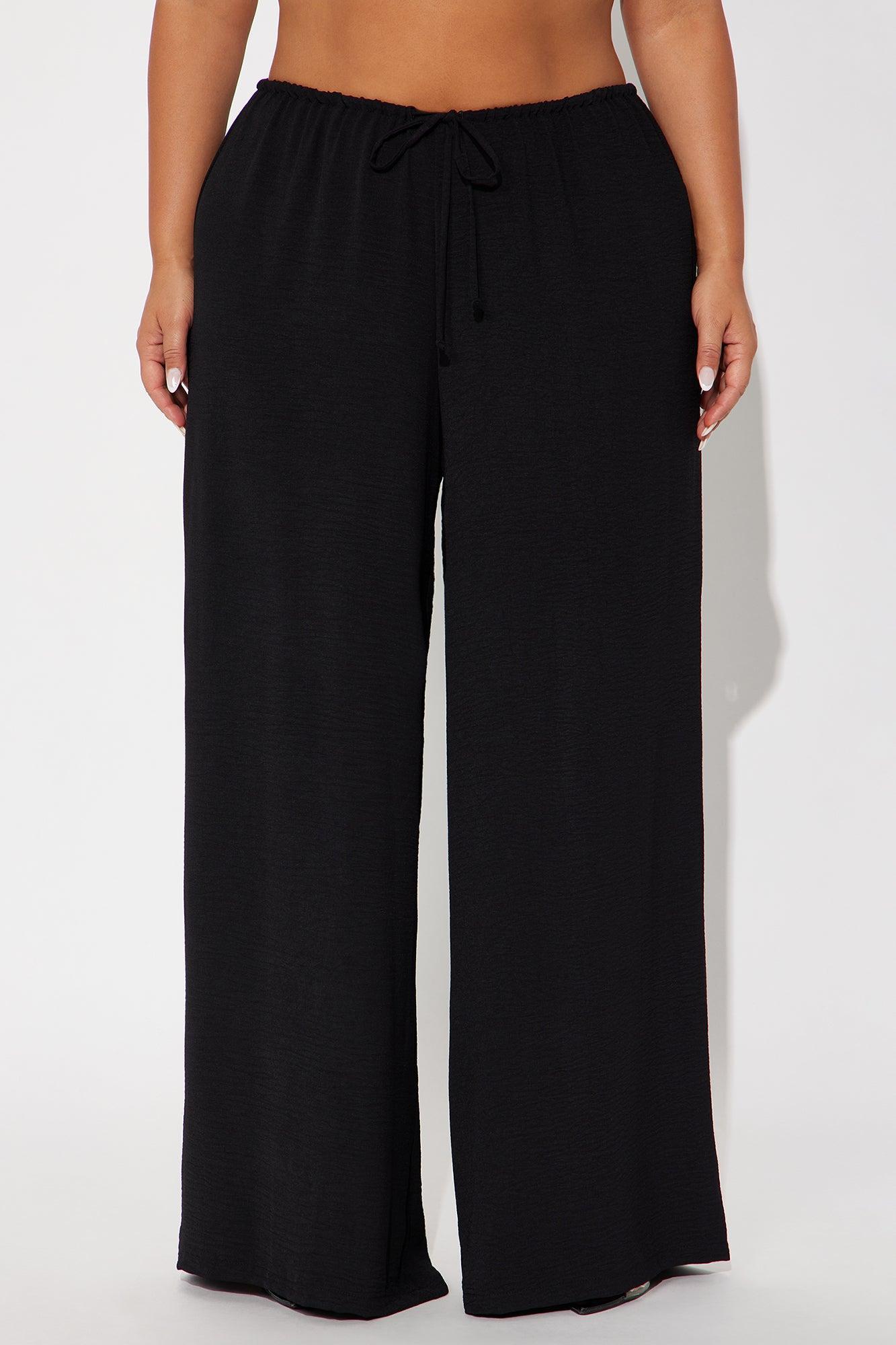 Running Errands Wide Leg Pant 32″ - Black Product Image