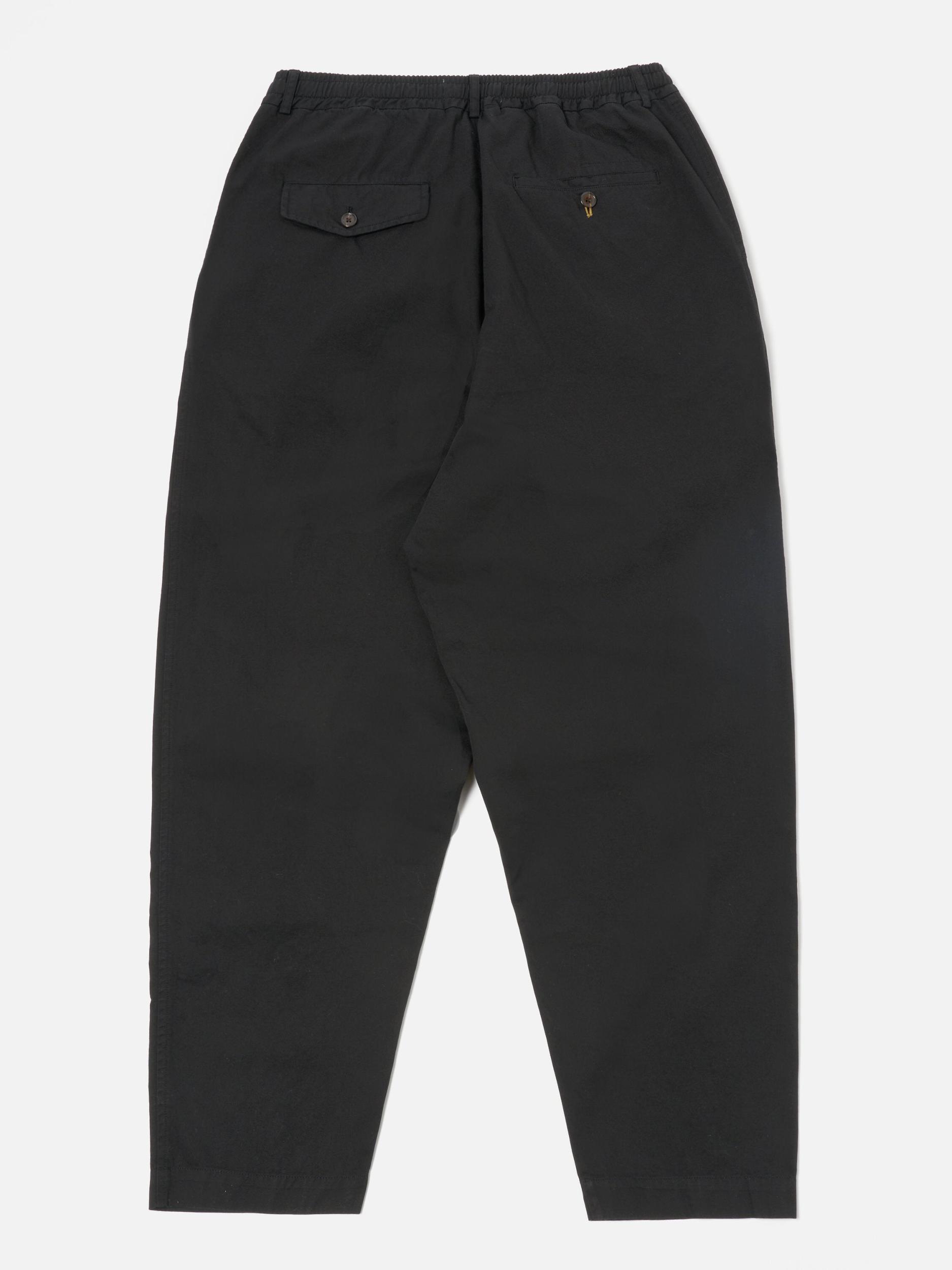 Black Kelly Cotton Pleated Track Pant Product Image