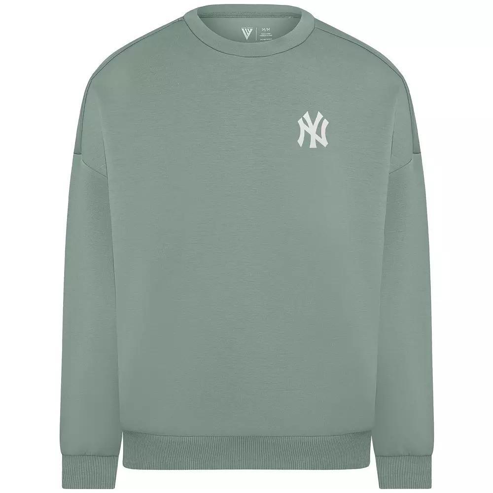 Women's Levelwear Sage Green Philadelphia Phillies Luxe Signature Tri-Blend Pullover Sweatshirt, Size: Medium, Team Product Image