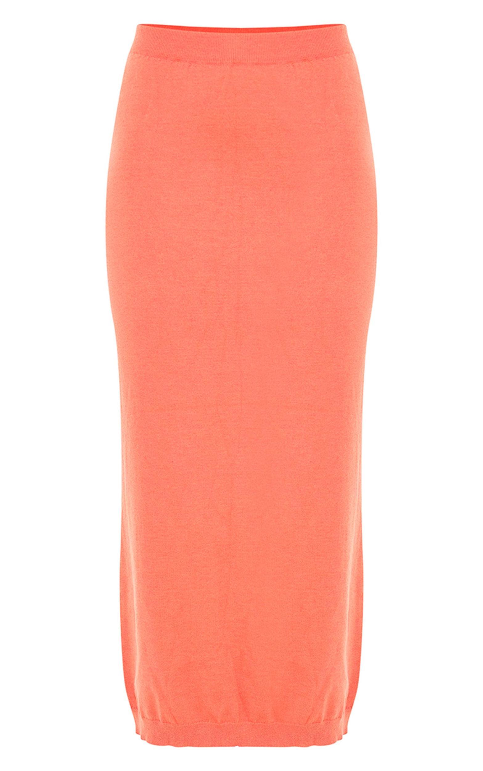 Rust Knitted Tube Midaxi Skirt Product Image