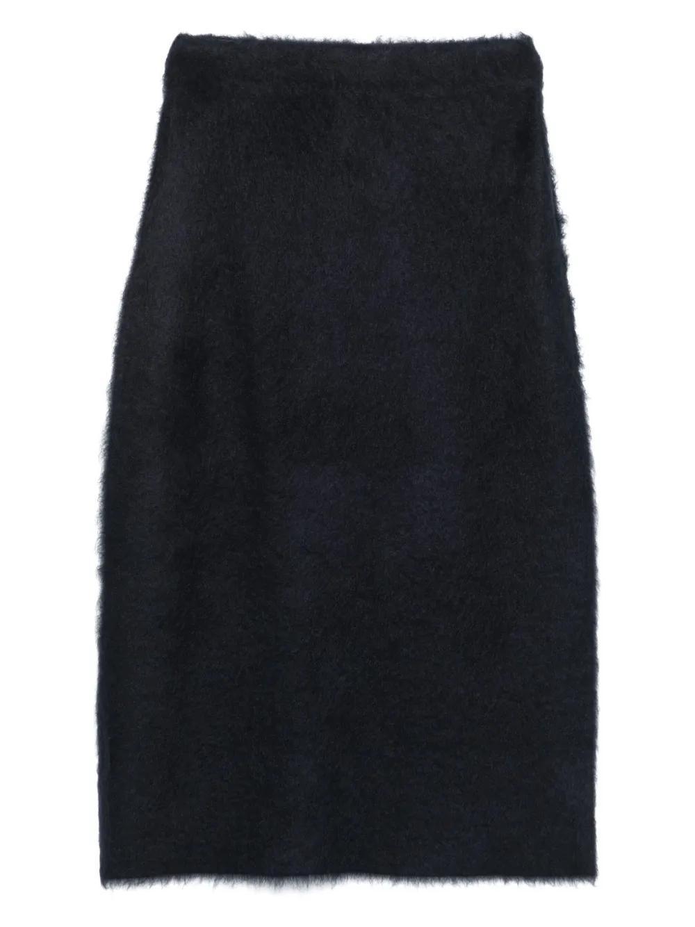FABIANA FILIPPI Brushed Midi Skirt In Blue Product Image