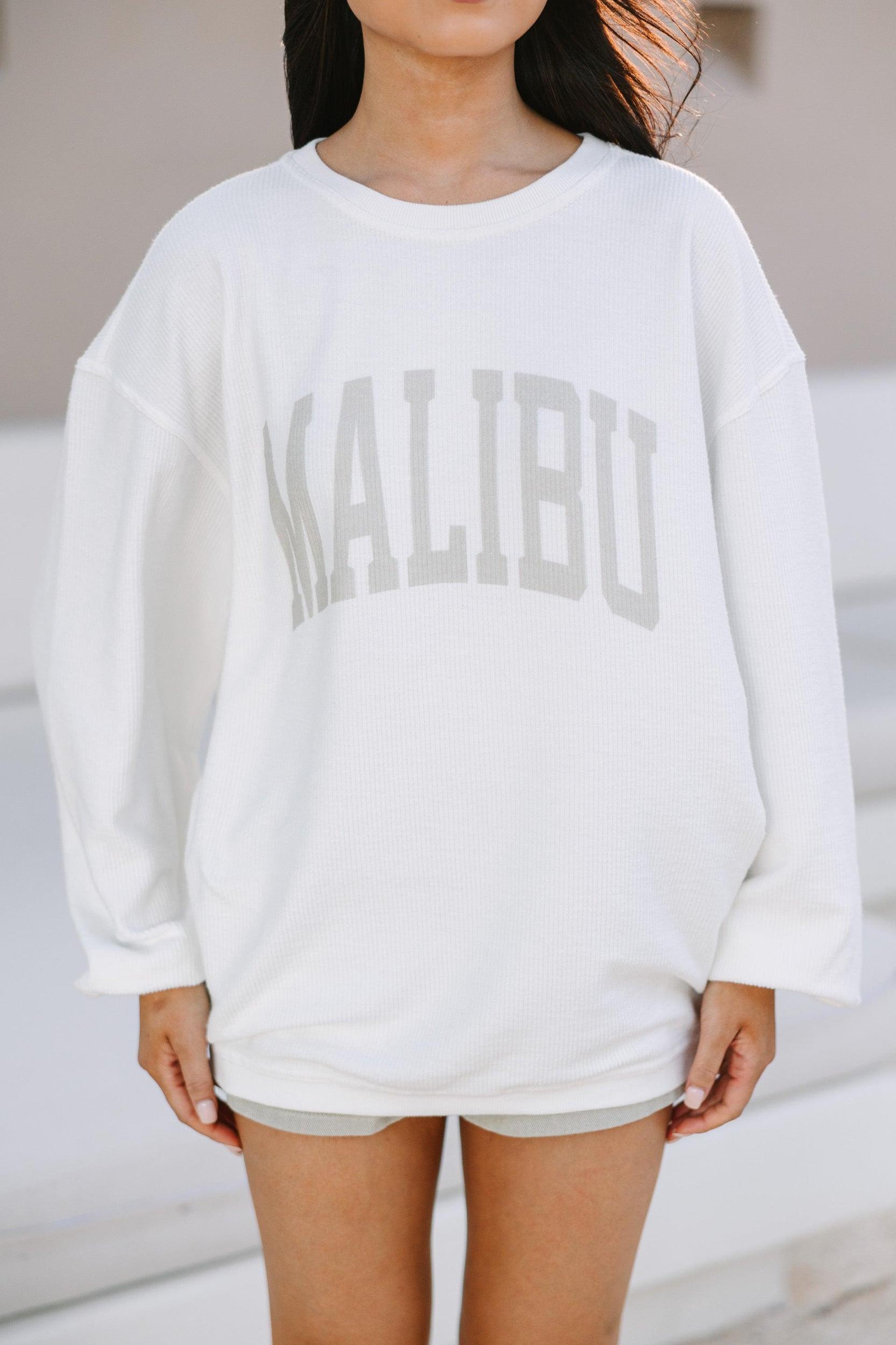 Malibu White Graphic Corded Sweatshirt Female Product Image