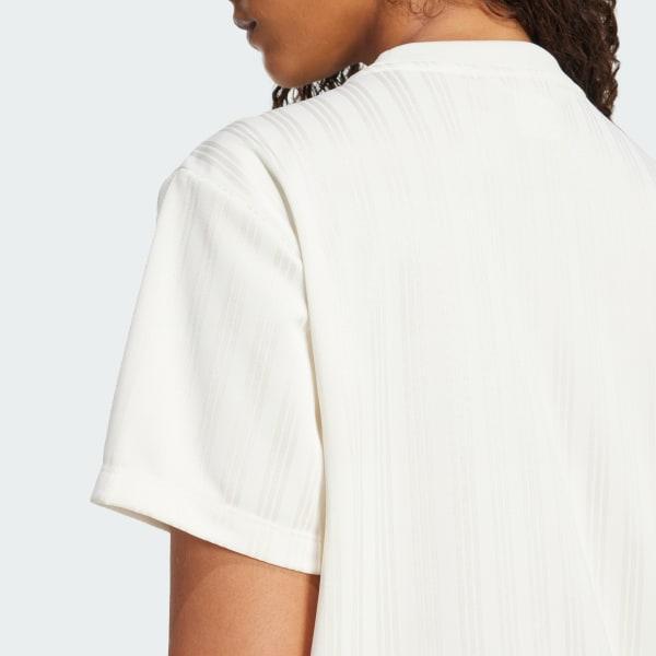 adidas Linear Graphic Boyfriend Tee Off White 2XS Womens Product Image