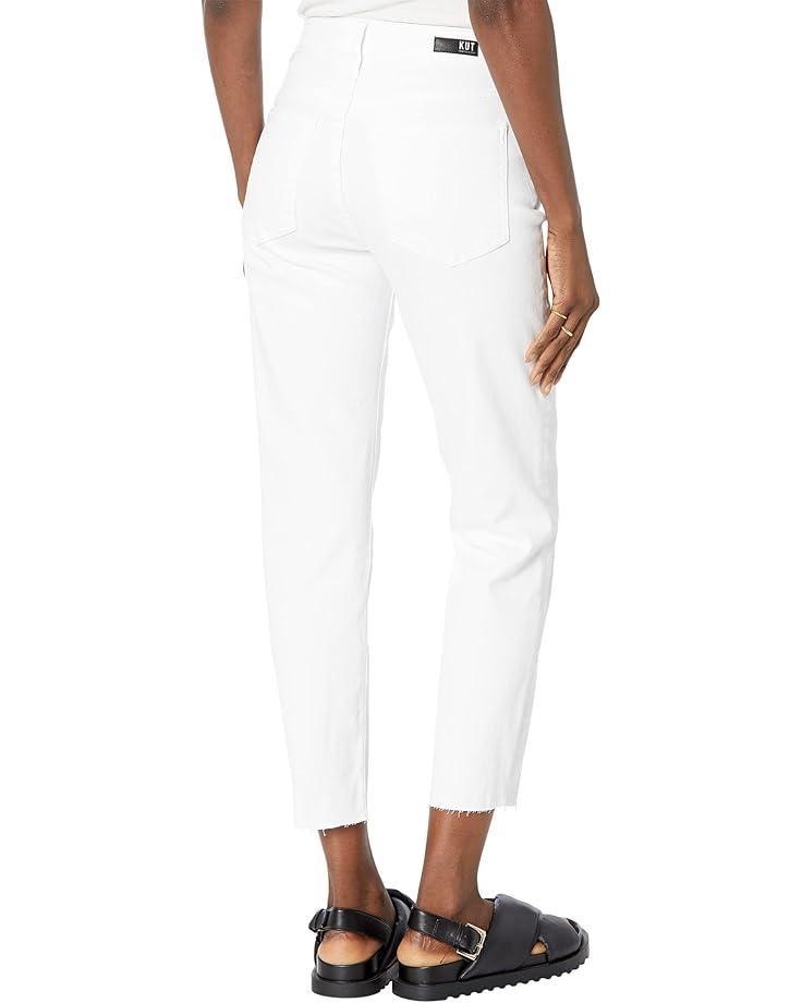 Amy Crop Straight Leg-Roll-Up Fray in Optic White Product Image