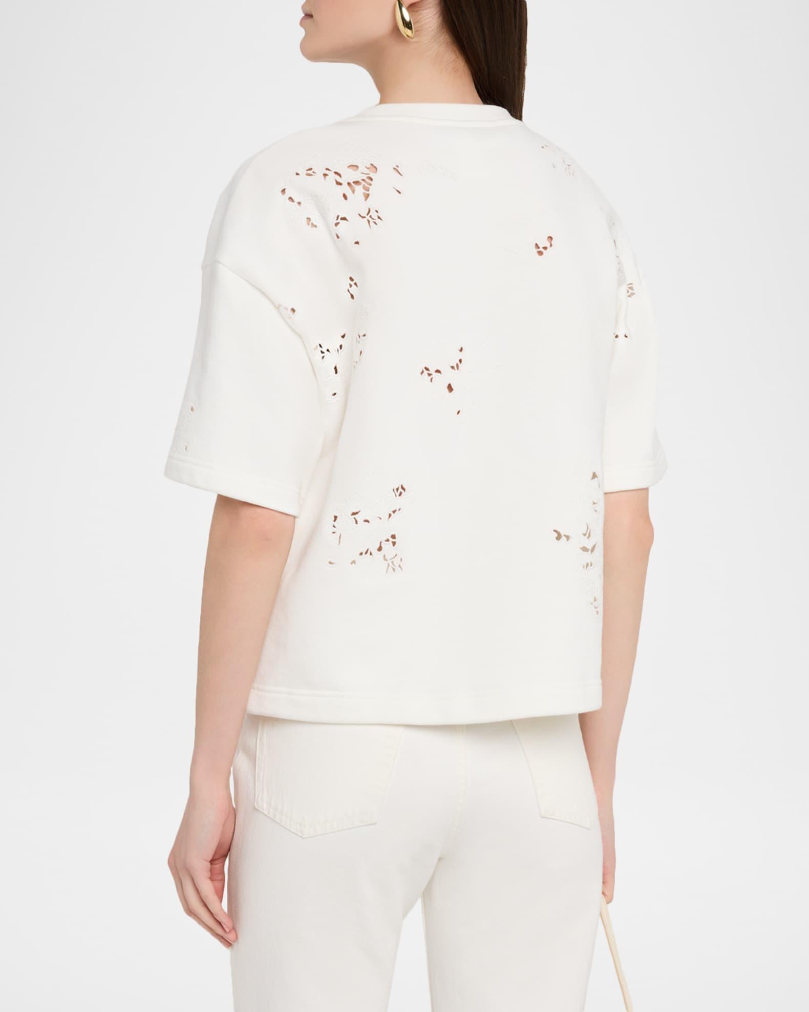 Eyelet-Embroidered Cotton Sweatshirt Product Image
