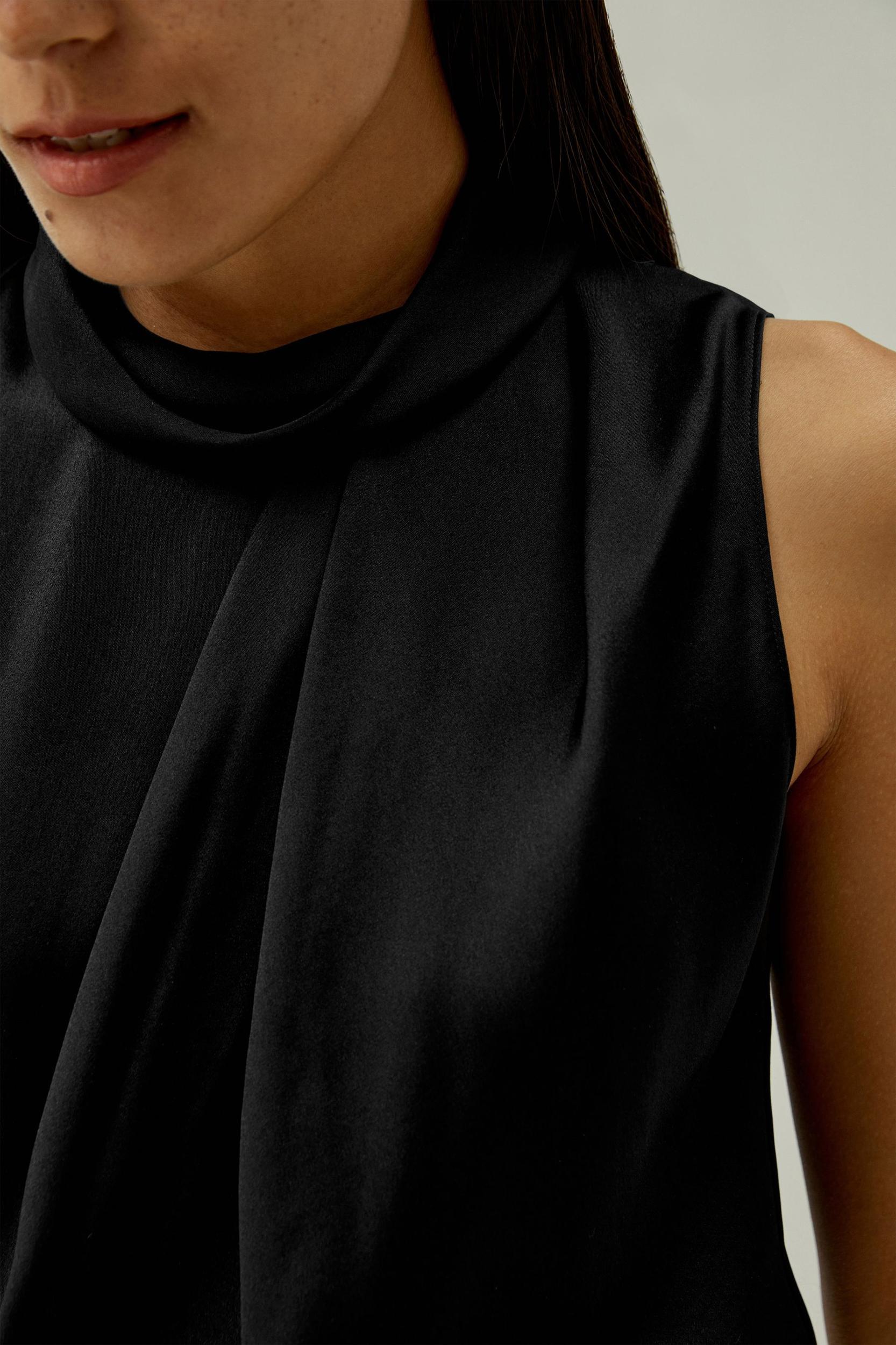 Asymmetrical Sleeveless Cowl Neck Top Product Image