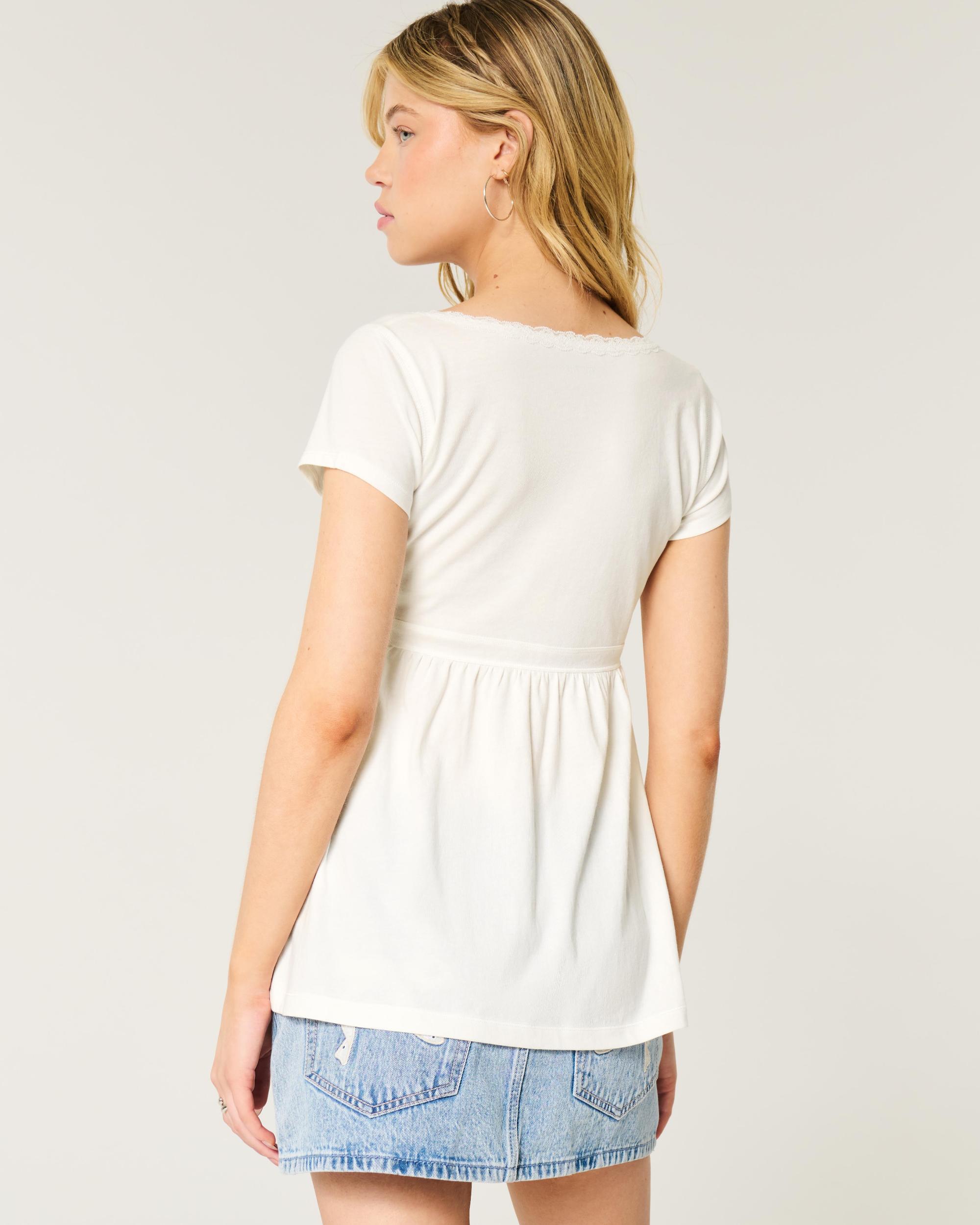 Easy Wrap-Front Babydoll Top Product Image