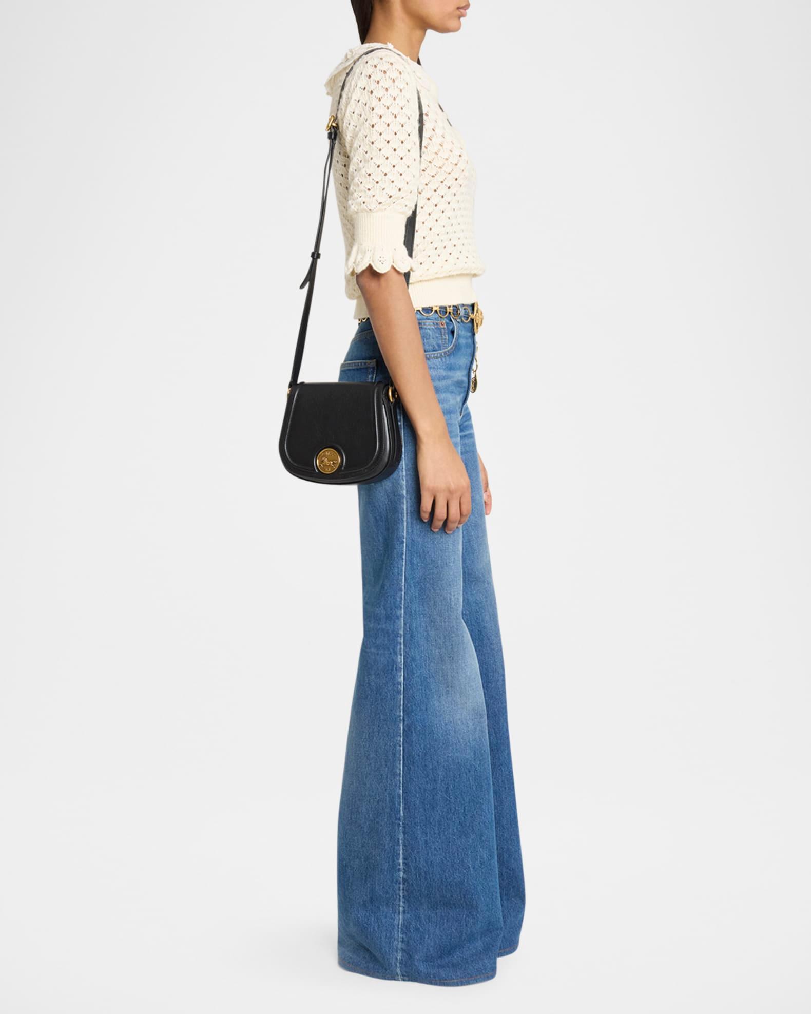 Horse Medal Saddle Crossbody Bag in Grained Leather Product Image
