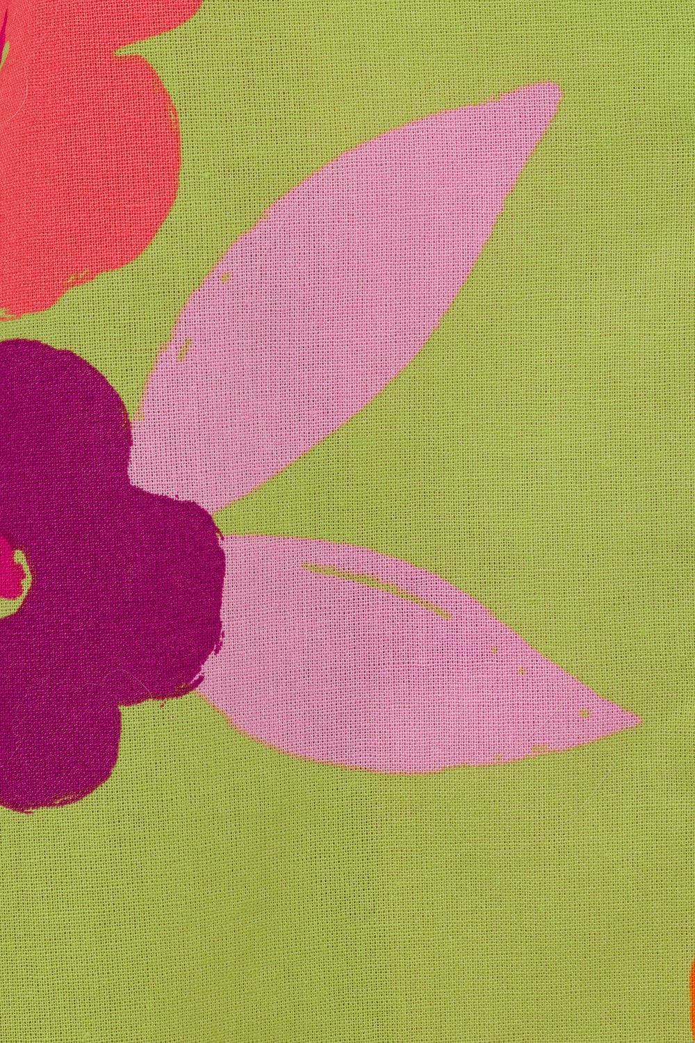 Thessy Top - Lime Floral Product Image