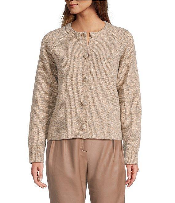 Antonio Melani Emilia Wool Blend Button Front Long Sleeve Cardigan Product Image