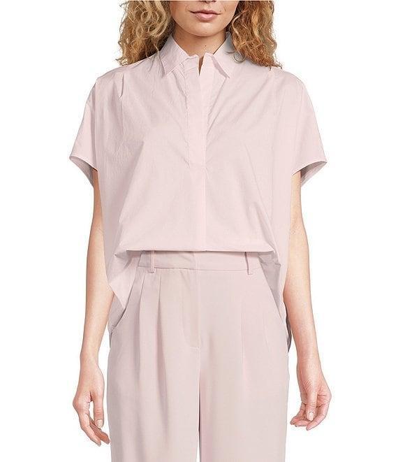 French Connection Cele Rhodes Point Collar Neck Short Sleeve Shirt Product Image